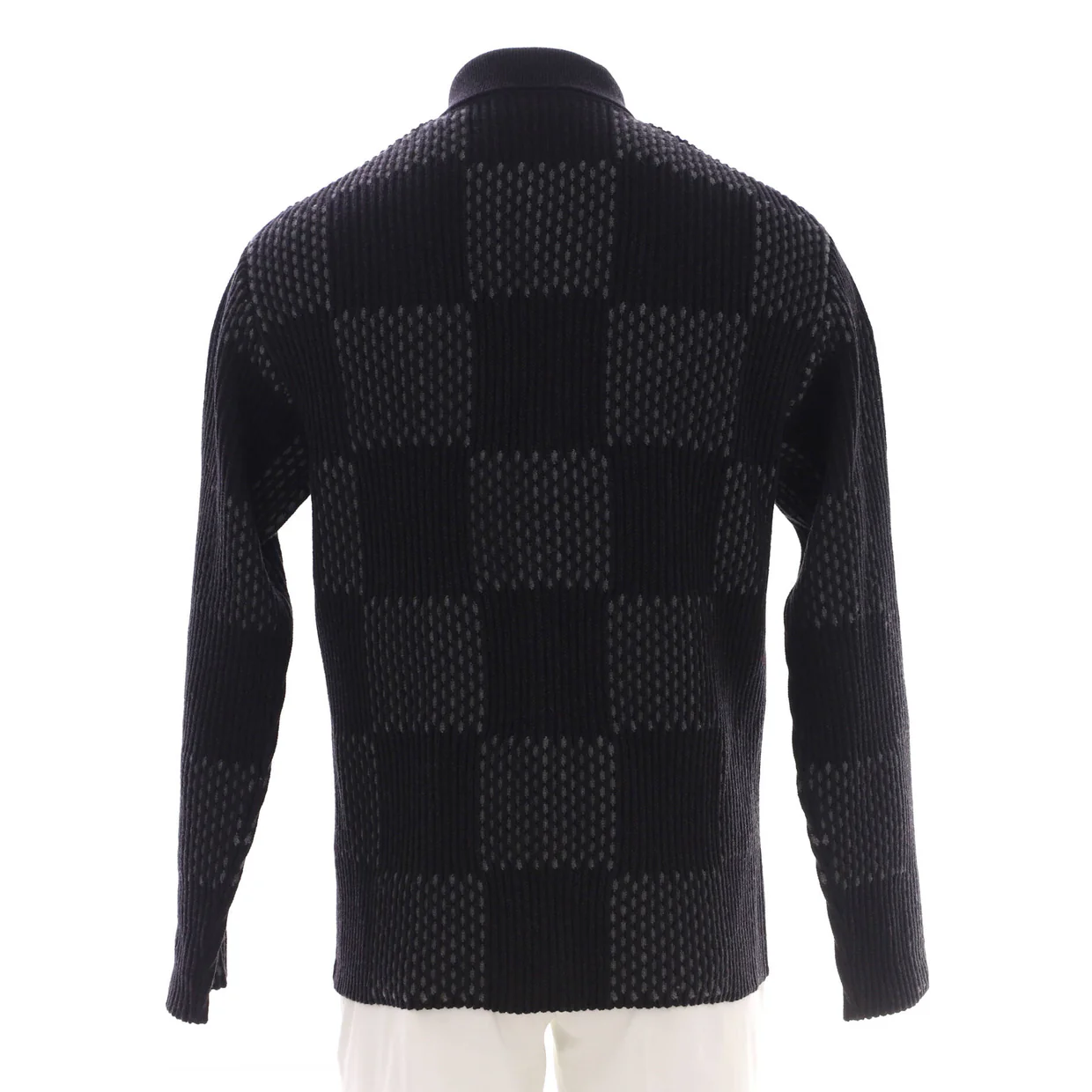 Men's Nigo Cardigan Giant Damier Wool - Deep Luxury