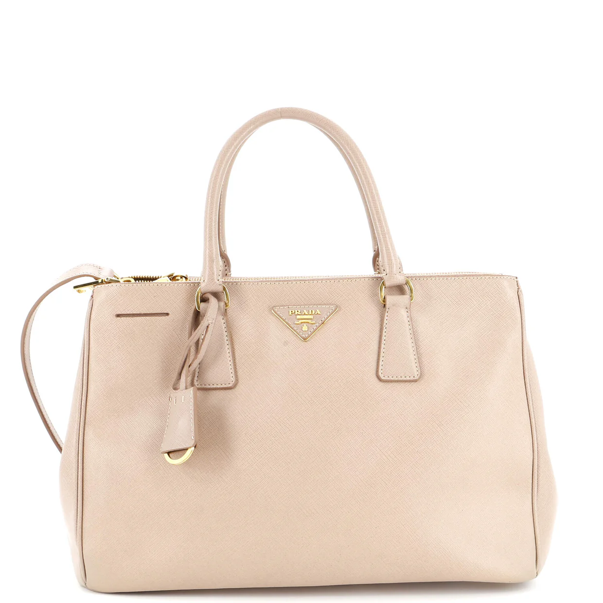 Double Zip Lux Tote Saffiano Leather Medium - Deep Luxury