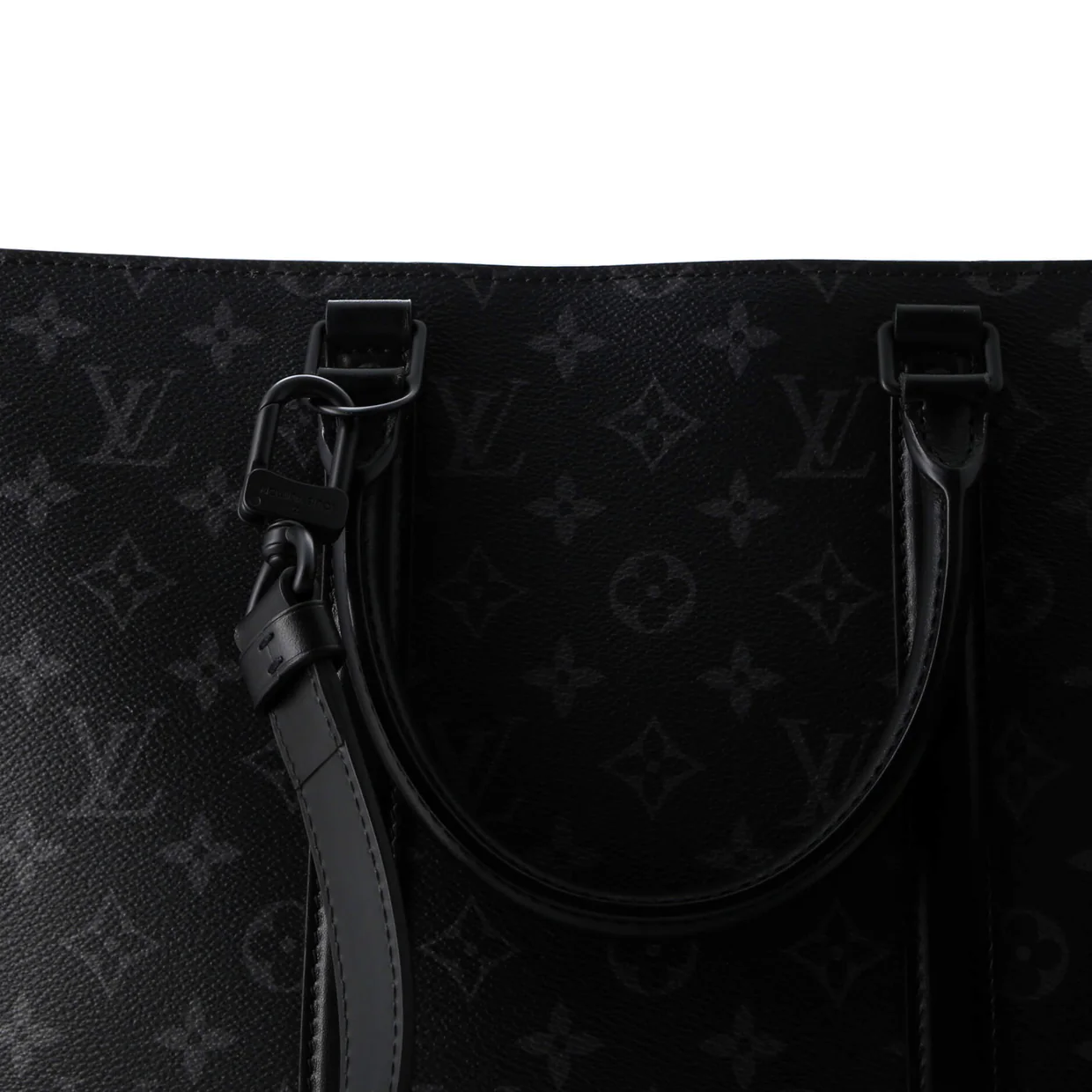 Sac Plat Zipper Tote Monogram Eclipse Canvas Horizontal - Deep Luxury