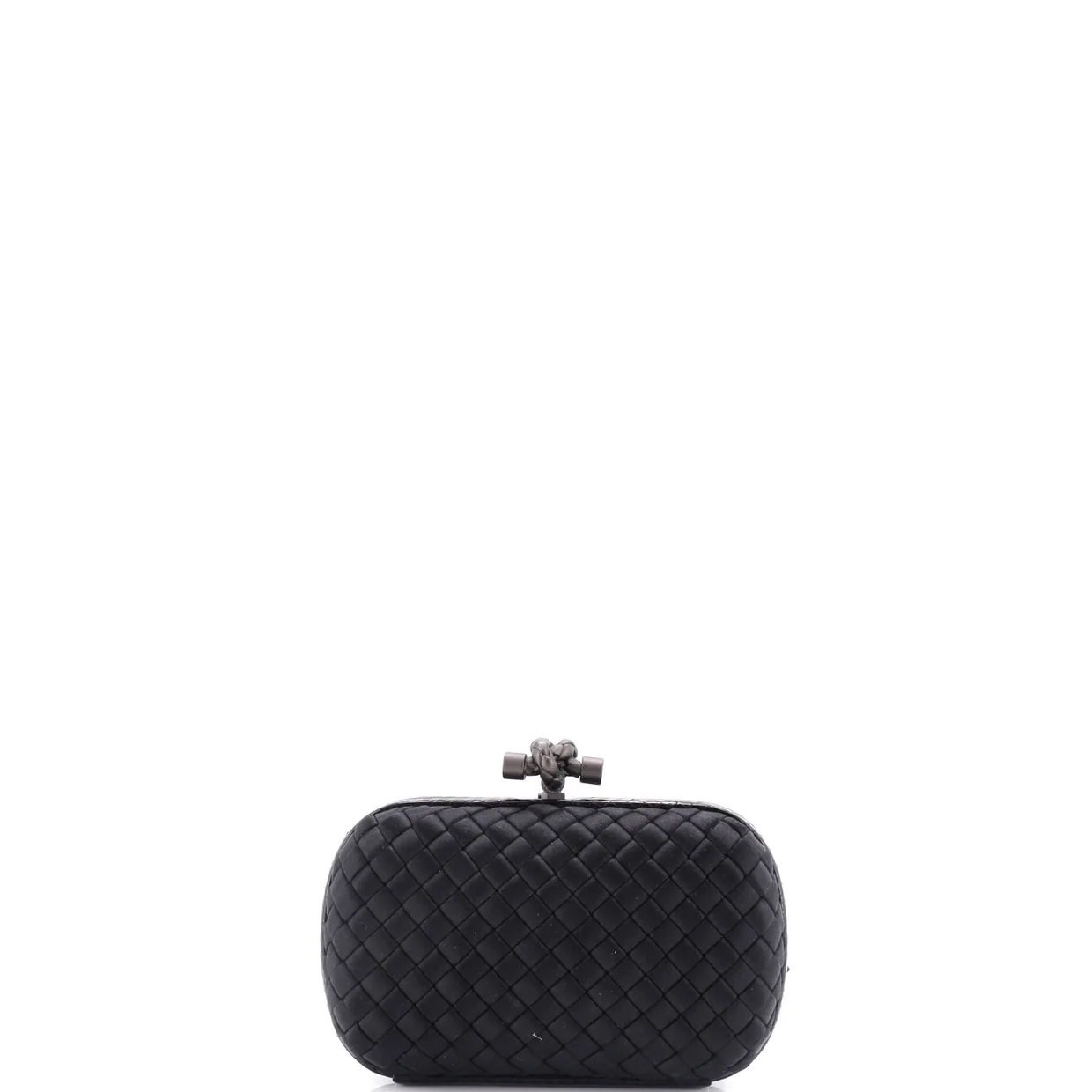 Box Knot Clutch Intrecciato Satin Small - Deep Luxury