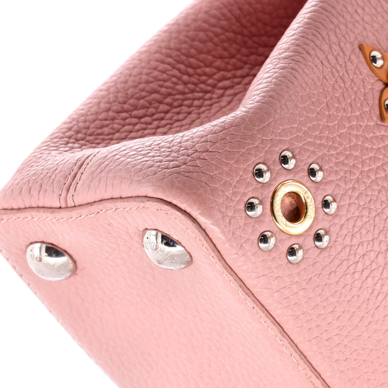 Capucines Bag Leather with Embellished Detail BB - Deep Luxury