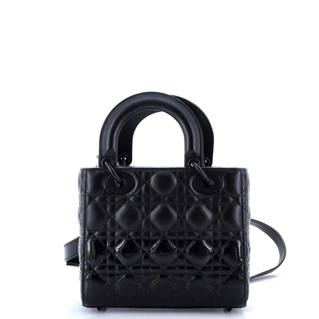 Lady Dior Bag Cannage Quilt Gradient Patent Small - Deep Luxury