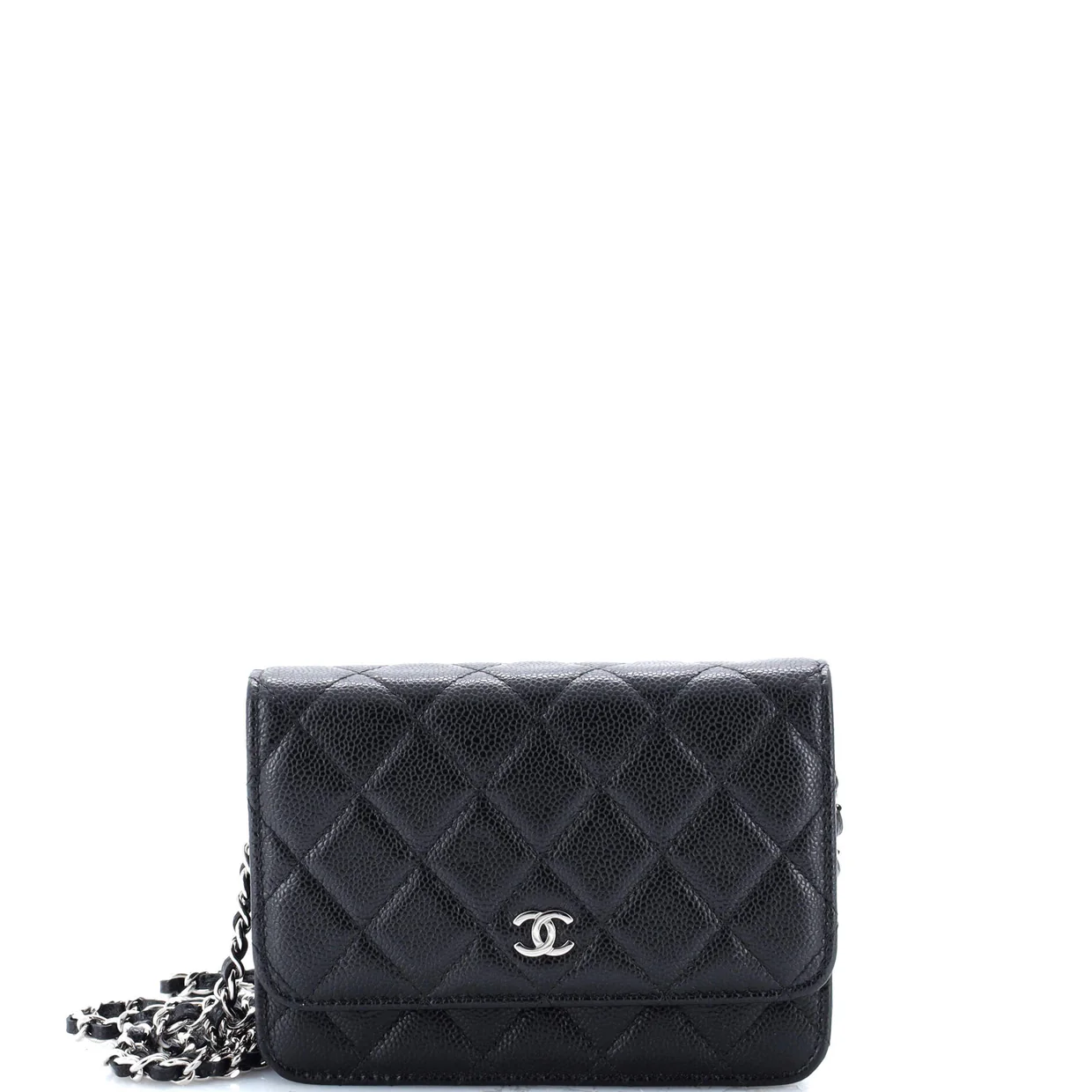 Wallet on Chain Quilted Caviar Mini - Deep Luxury