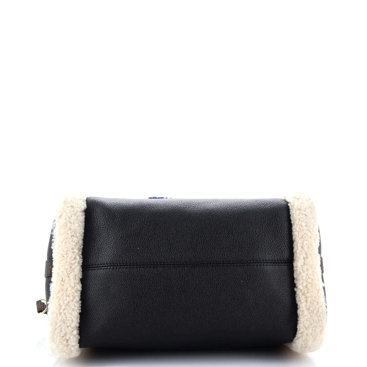 Speedy Bandouliere Bag Leather and Monogram Teddy Shearling 30 - Deep Luxury