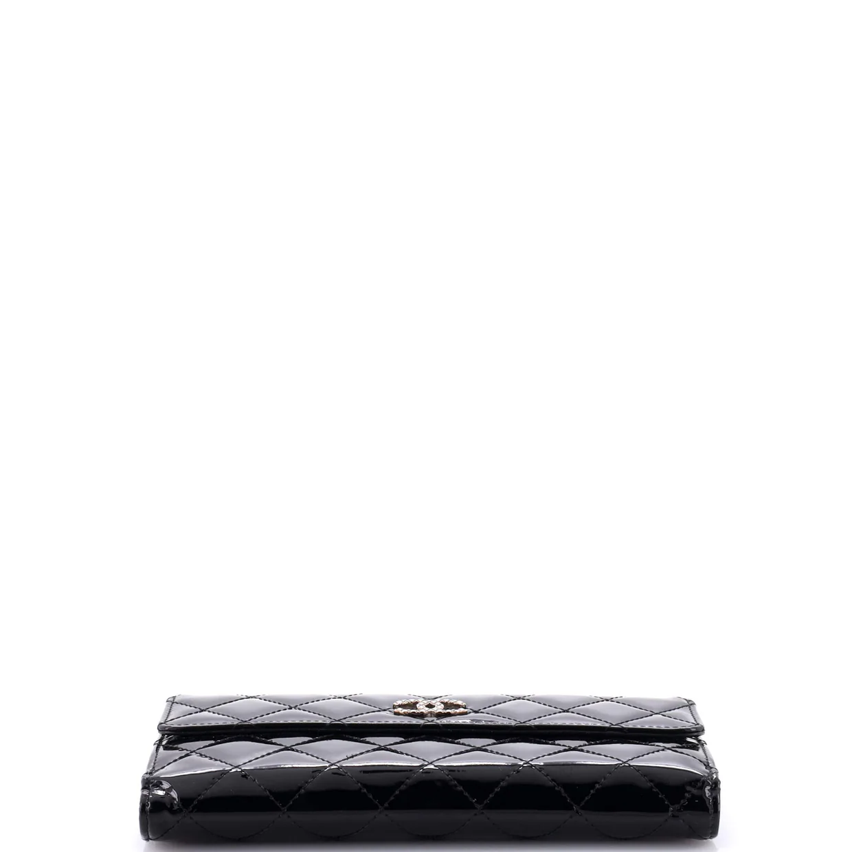 CC Brilliant Flap Wallet Quilted Patent Long - Deep Luxury