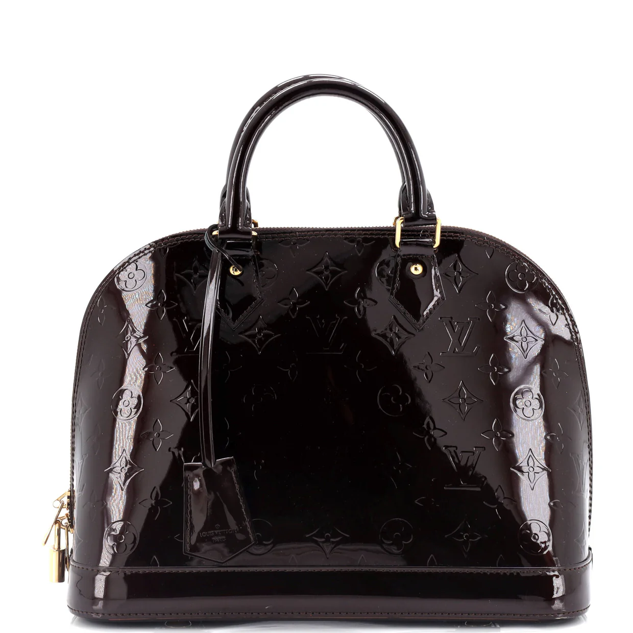 Alma Handbag Monogram Vernis PM - Deep Luxury