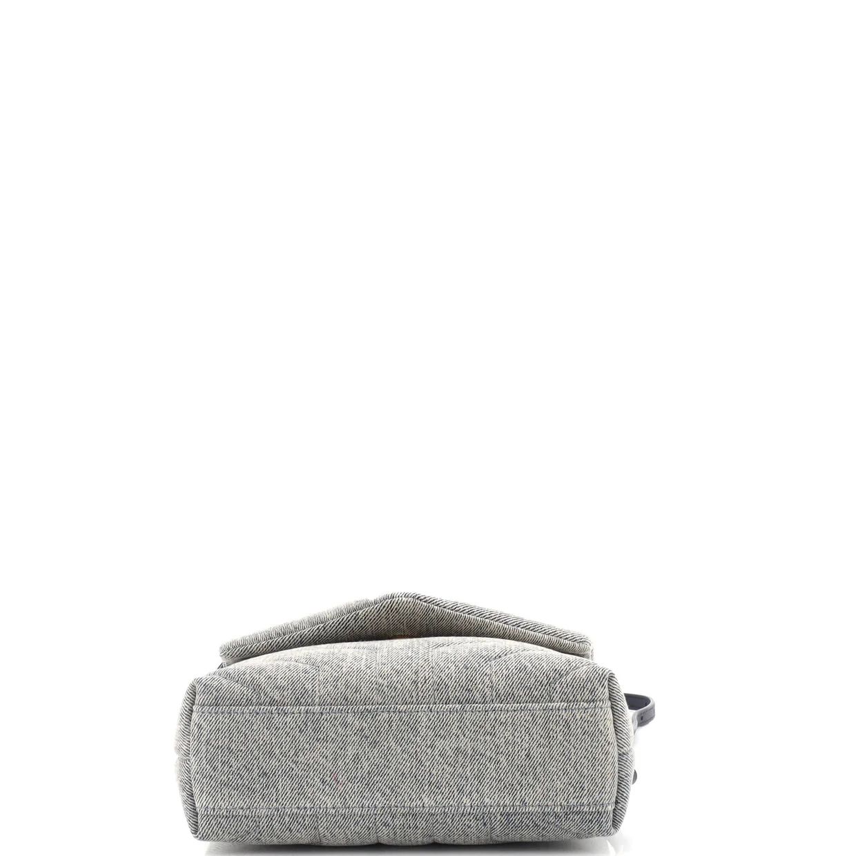 Loulou Shoulder Bag Matelasse Chevron Denim Toy - Deep Luxury