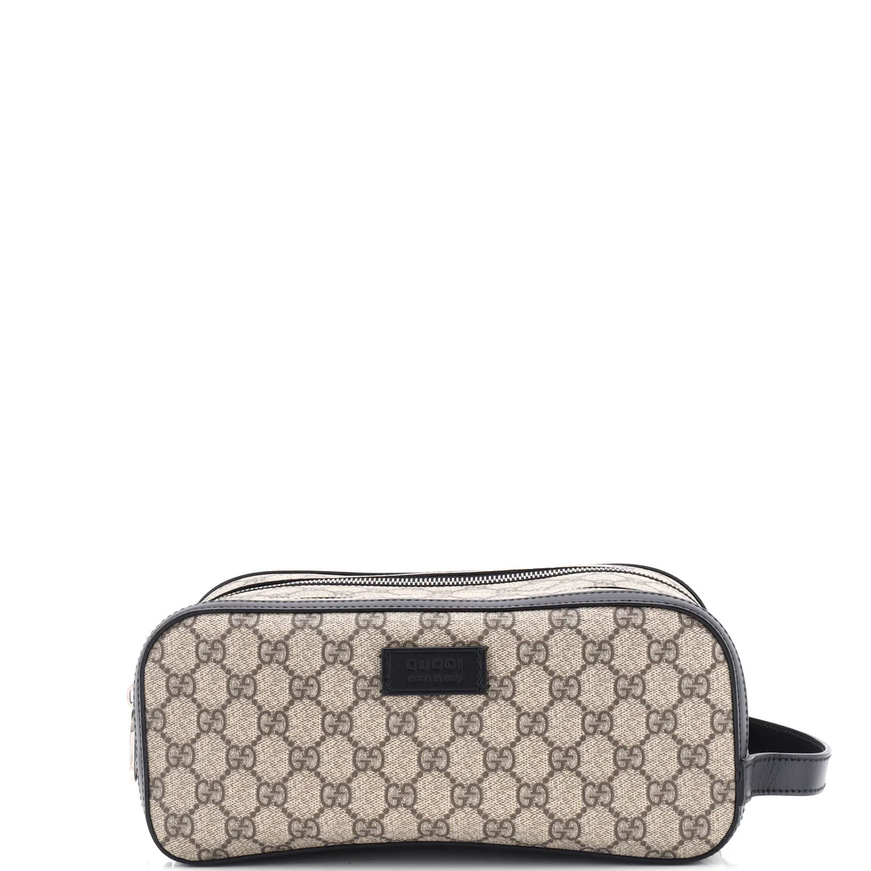 Double Zip Toiletry Pouch GG Coated Canvas Medium - Deep Luxury