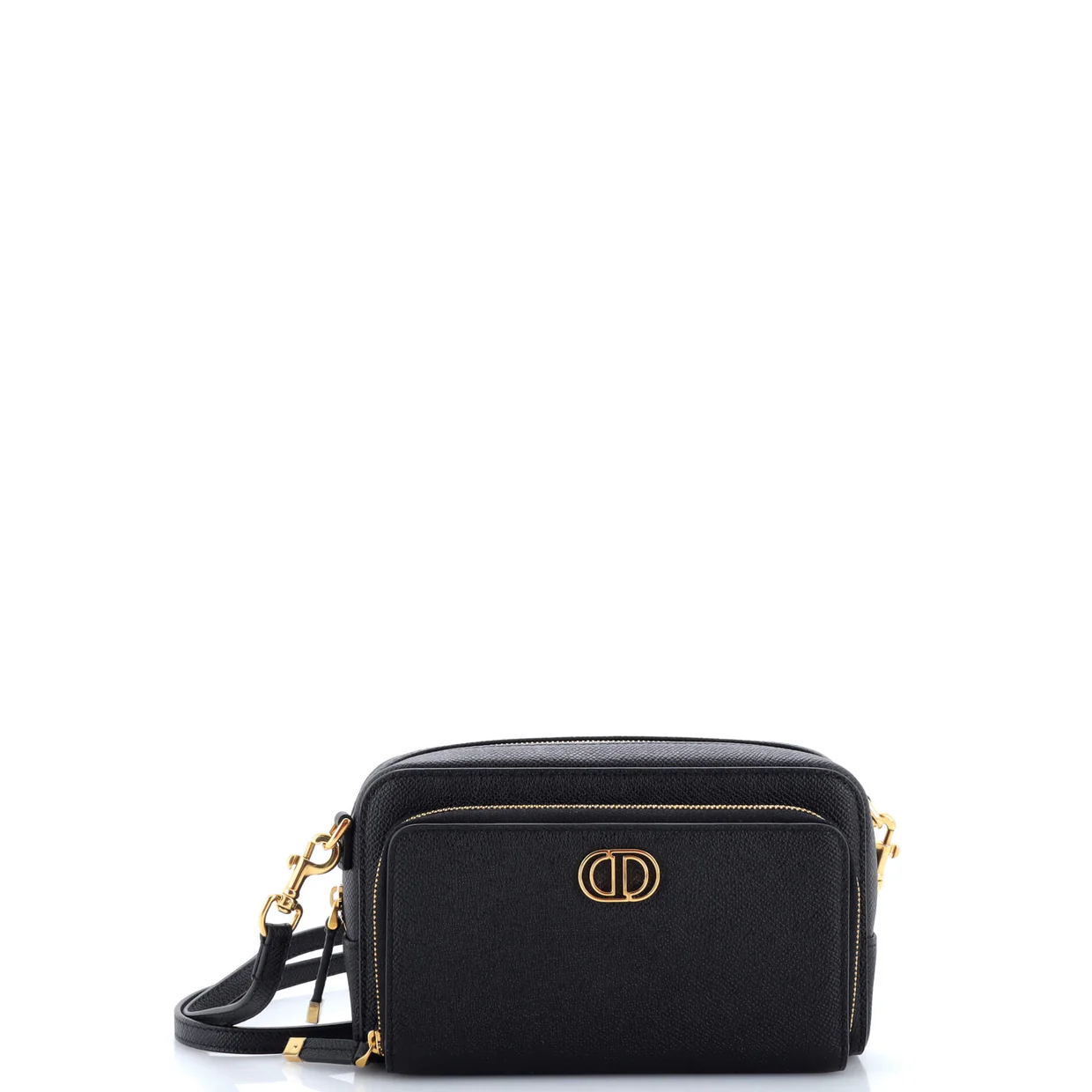 Caro Double Pouch Crossbody Bag Leather - Deep Luxury