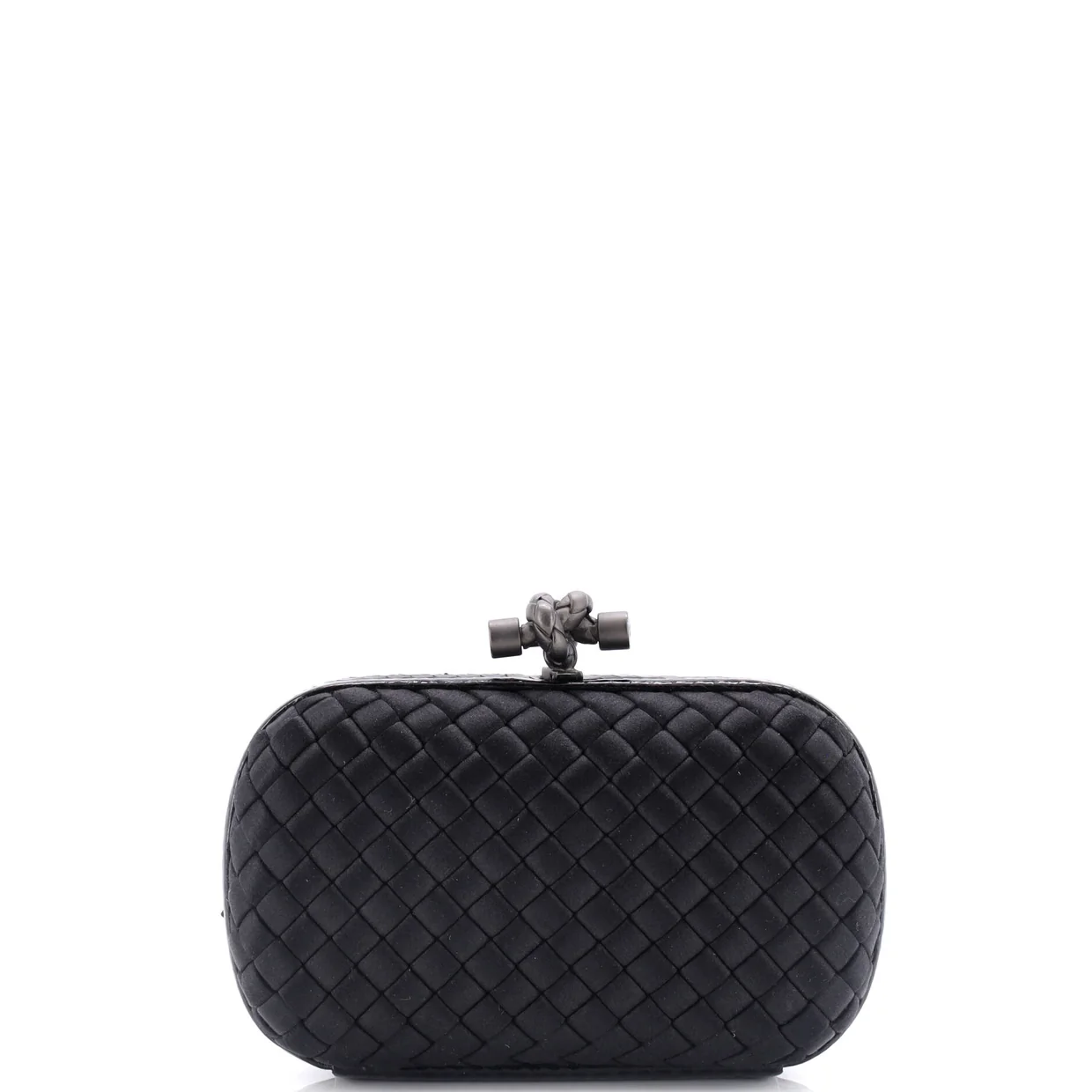 Box Knot Clutch Intrecciato Satin Small - Deep Luxury