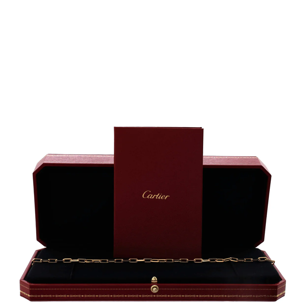 Santos de Cartier Chain Necklace 18K Yellow Gold Small - Deep Luxury