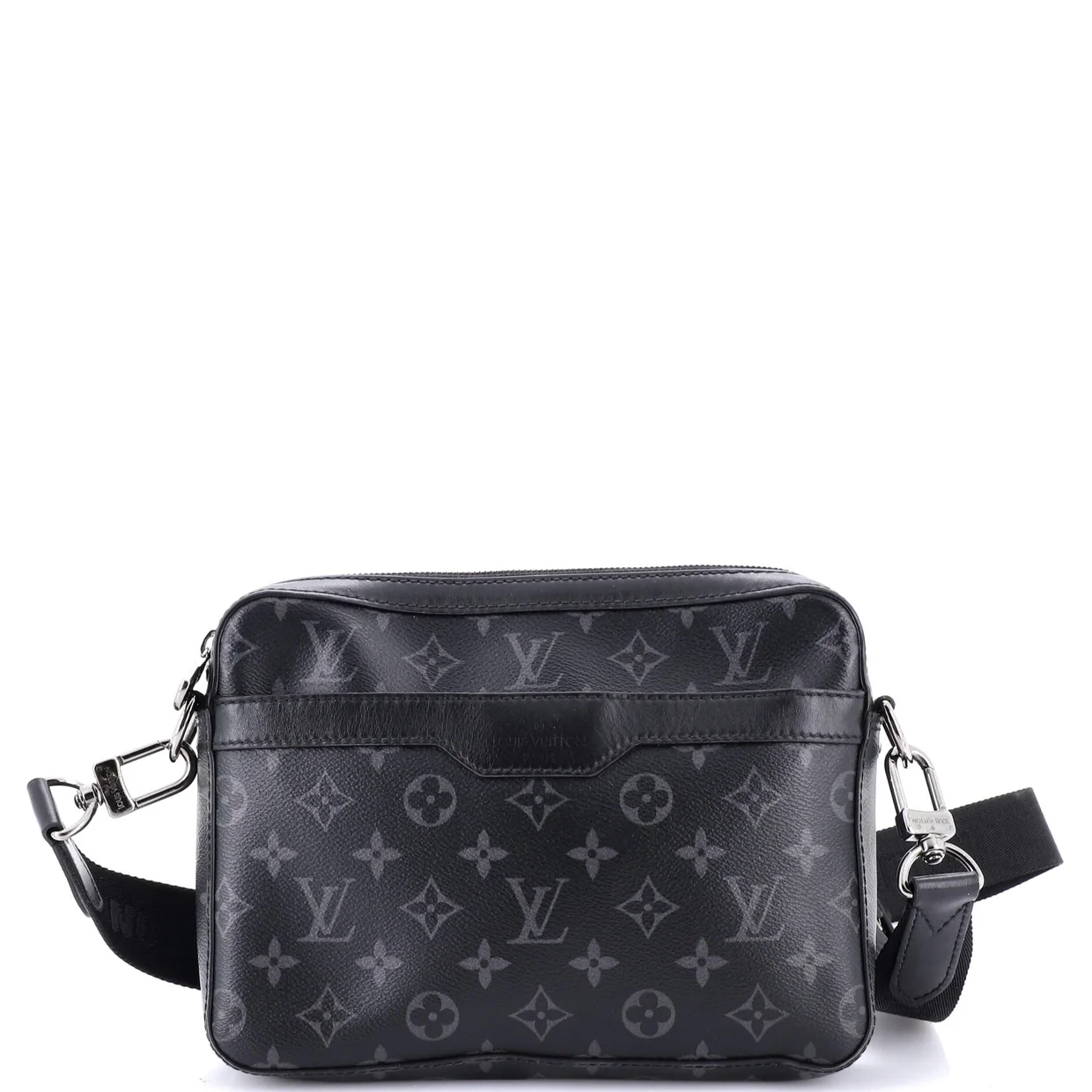 Trio Messenger Bag Reverse Monogram Eclipse Canvas - Deep Luxury