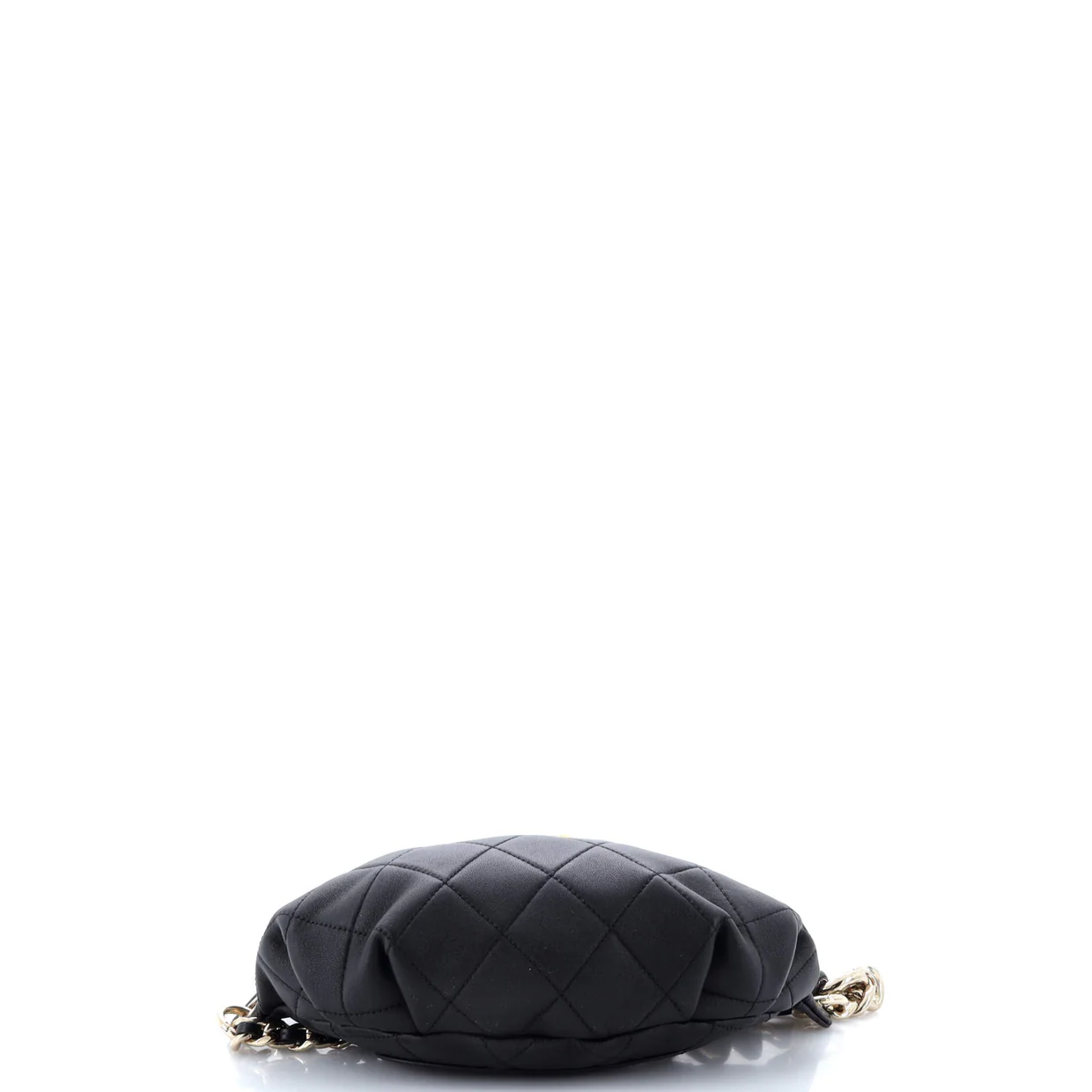 Resin Elegant Chain Belt Bag Quilted Lambskin - Deep Luxury