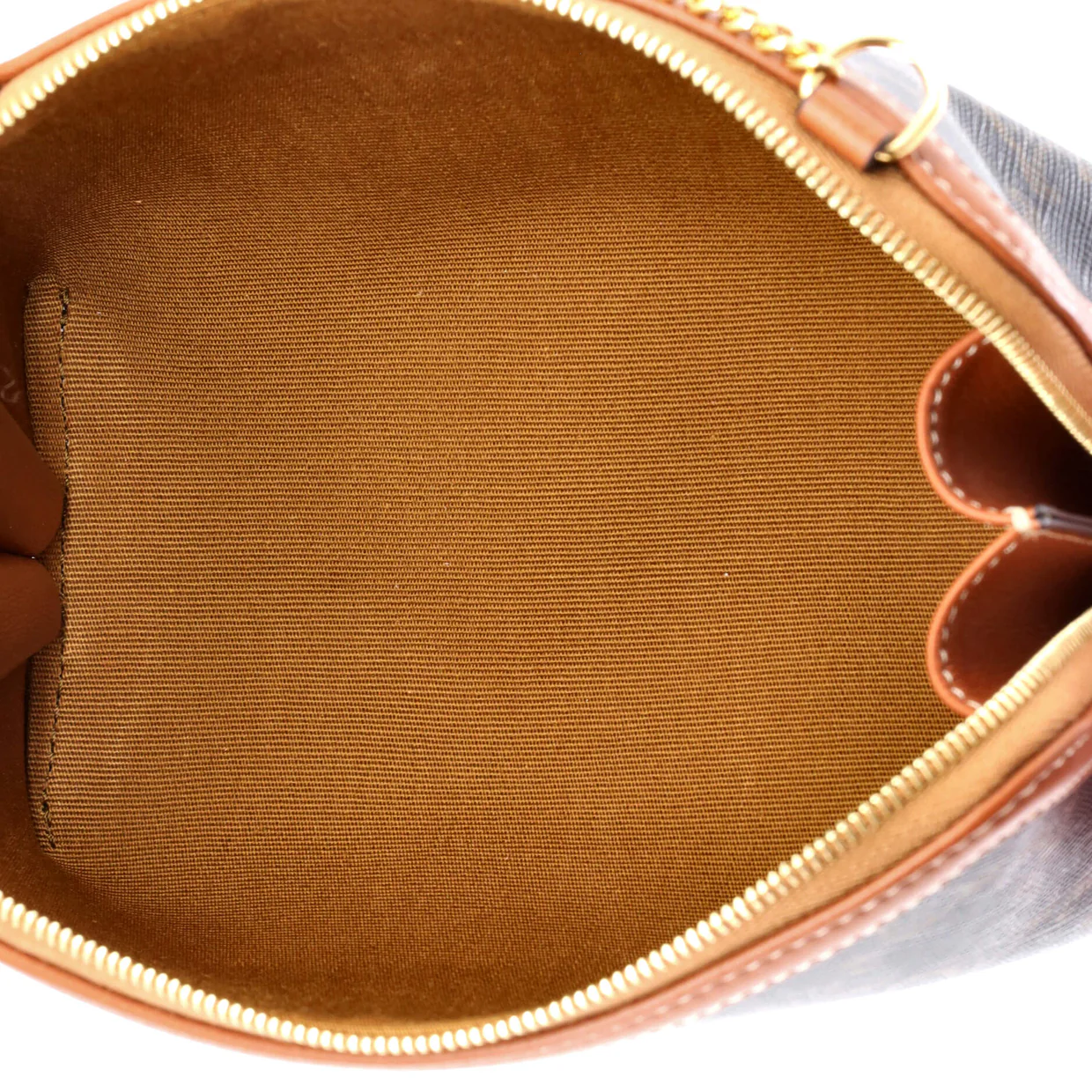 Zip Around Chain Clutch Triomphe Coated Canvas - Deep Luxury