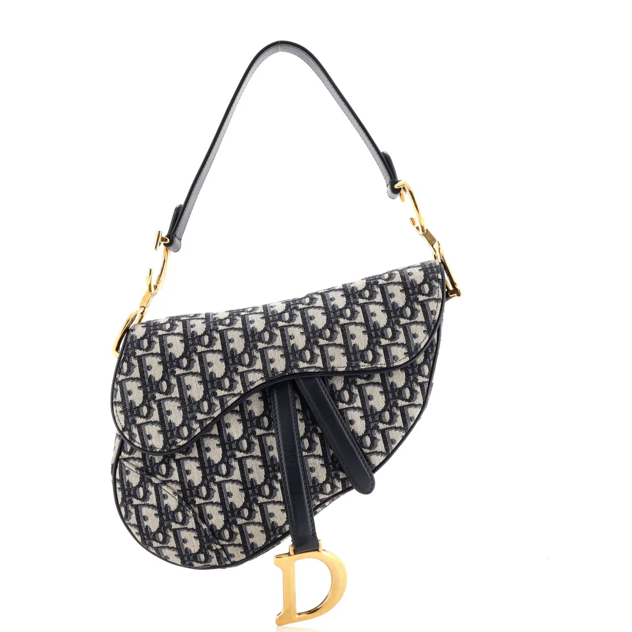 Saddle Handbag Oblique Canvas Medium - Deep Luxury