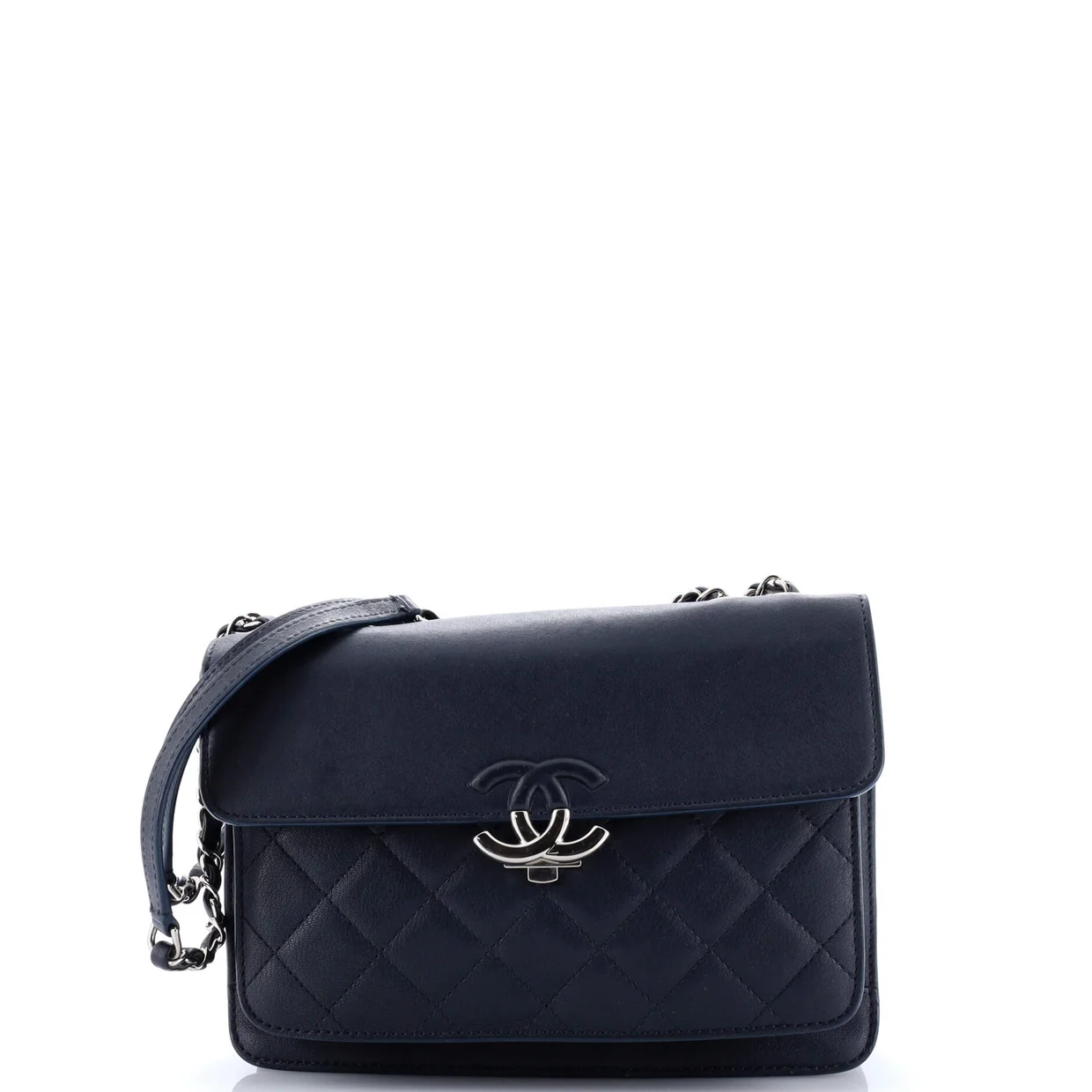 CC Box Flap Bag Quilted Calfskin Small - Deep Luxury