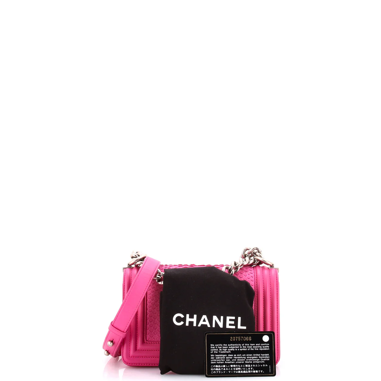 Boy Flap Bag Python Small - Deep Luxury