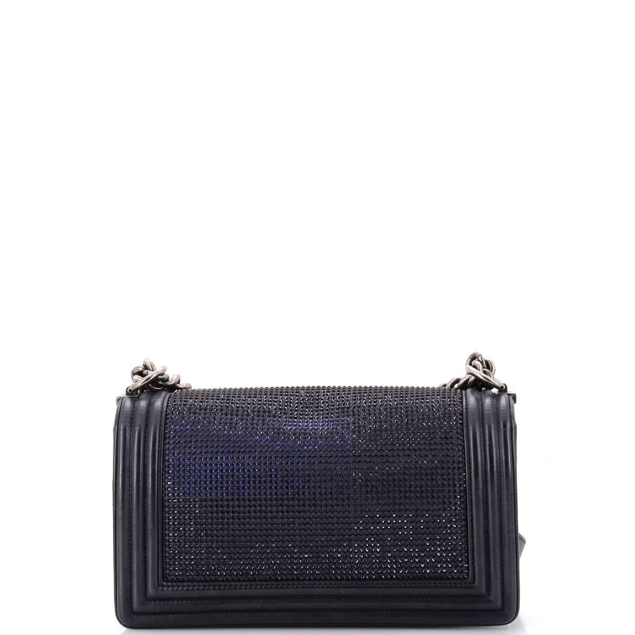 Paris-Dallas Boy Flap Bag Limited Edition Metallized Strass Old Medium - Deep Luxury