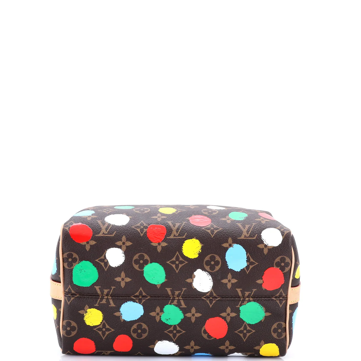 Speedy Bandouliere Bag Yayoi Kusama Painted Dots Monogram Canvas 25 - Deep Luxury