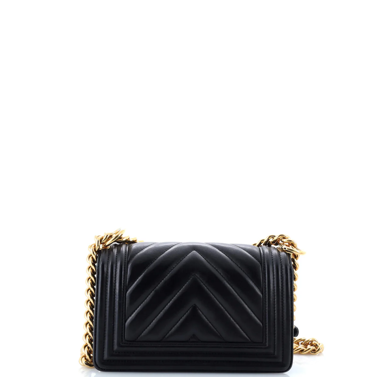 Boy Flap Bag Chevron Lambskin Small - Deep Luxury