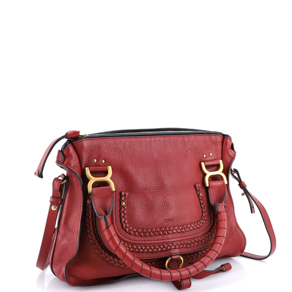 Marcie Satchel Leather Medium - Deep Luxury