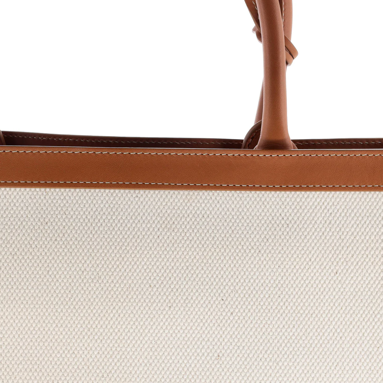 Vertical Cabas Tote Canvas with Leather Large - Deep Luxury