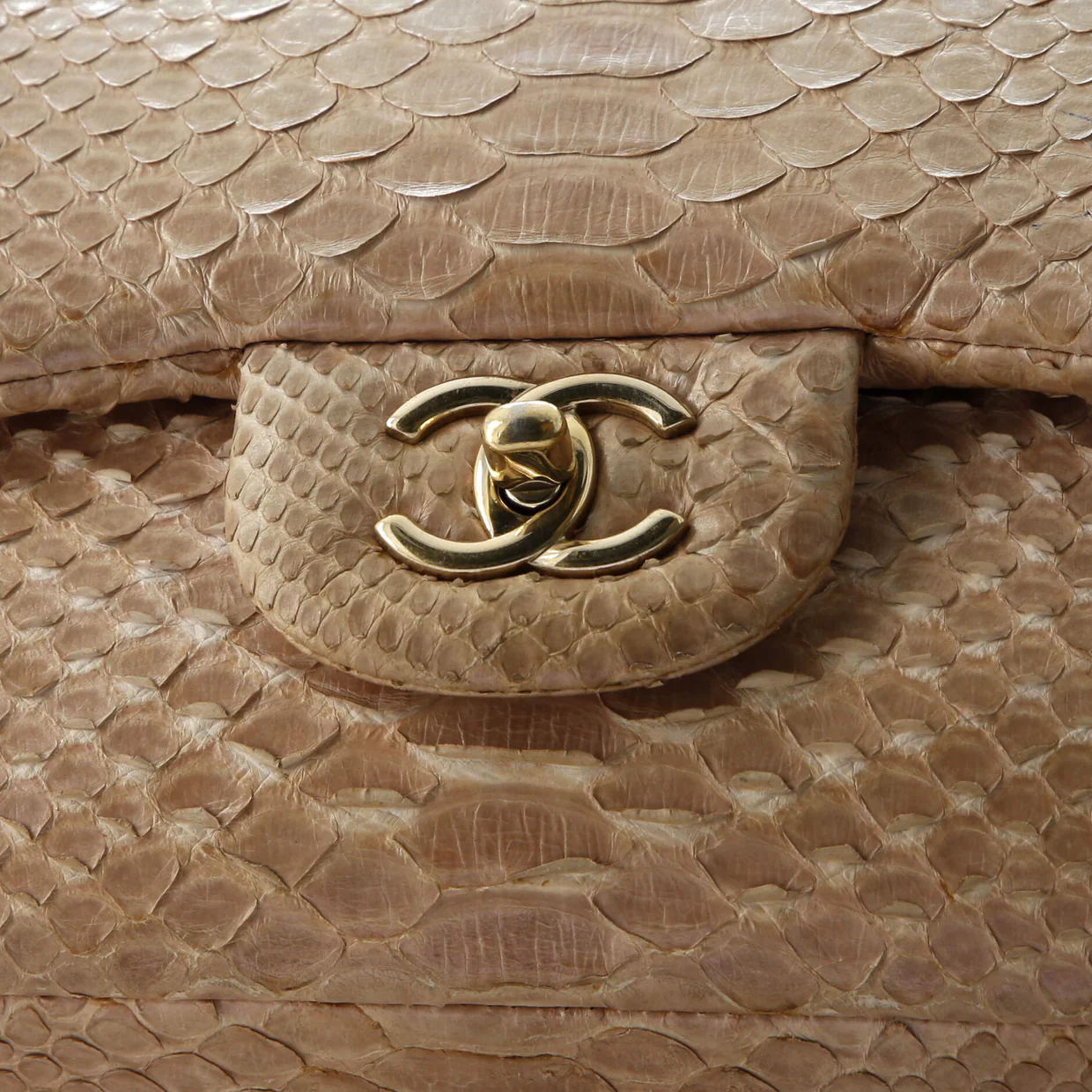 Classic Double Flap Bag Iridescent Python Medium - Deep Luxury