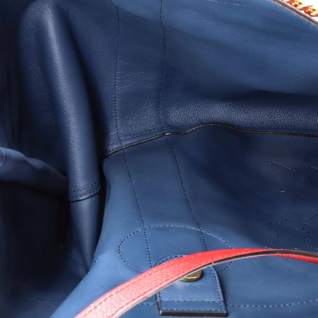 Rajah Chain Tote Suede with Applique Large - Deep Luxury