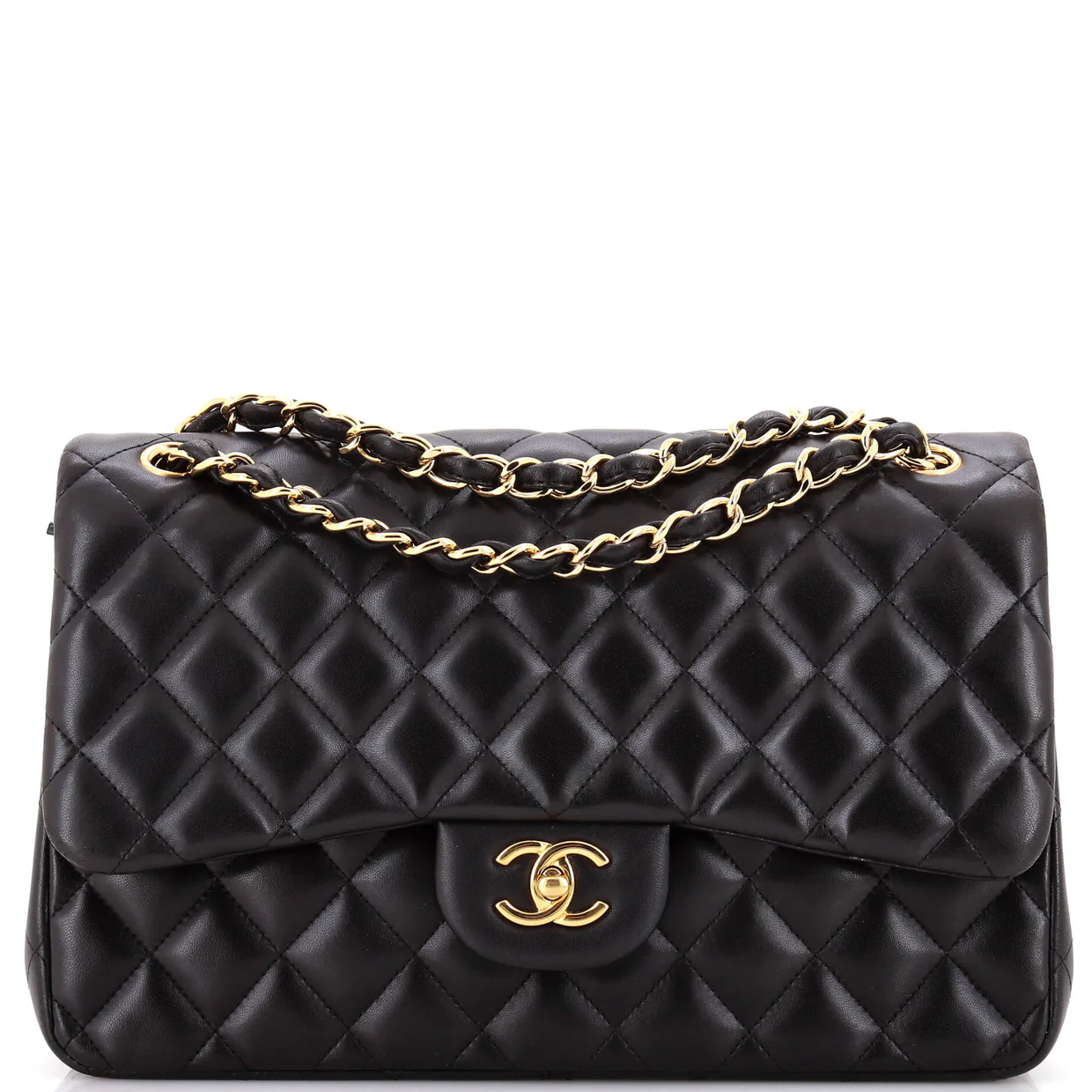 Classic Double Flap Bag Quilted Lambskin Jumbo - Deep Luxury