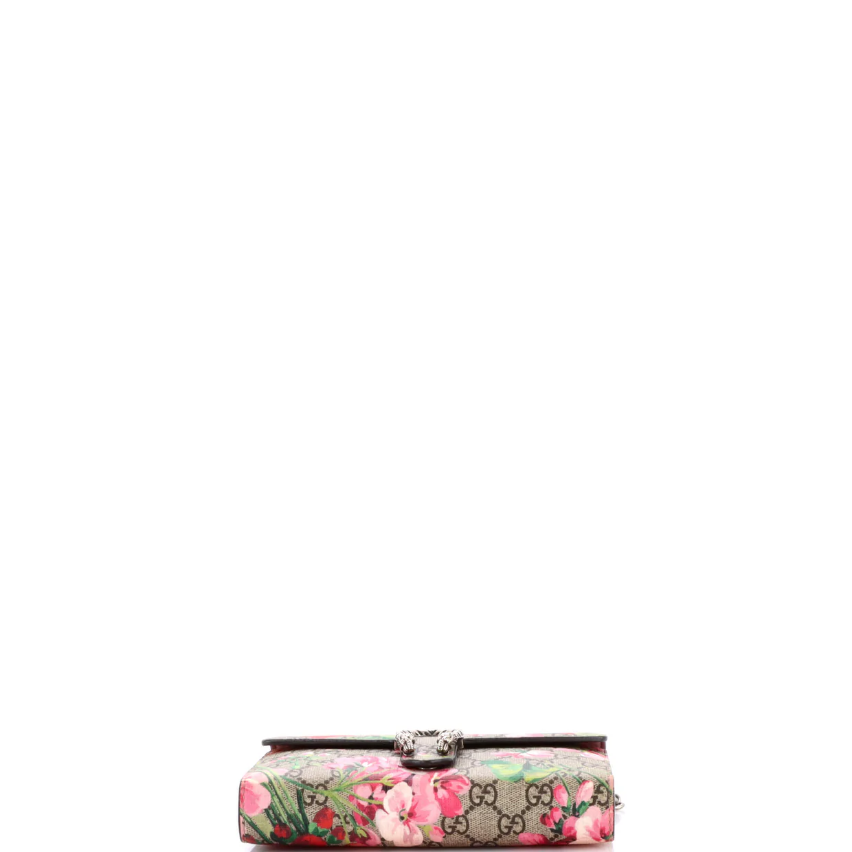 Dionysus Chain Wallet Blooms Print GG Coated Canvas Small - Deep Luxury
