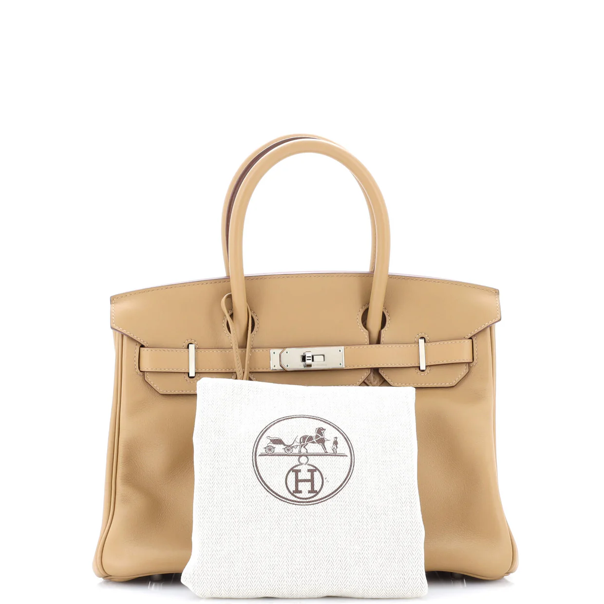Birkin Handbag Biscuit Swift with Palladium Hardware 30 - Deep Luxury