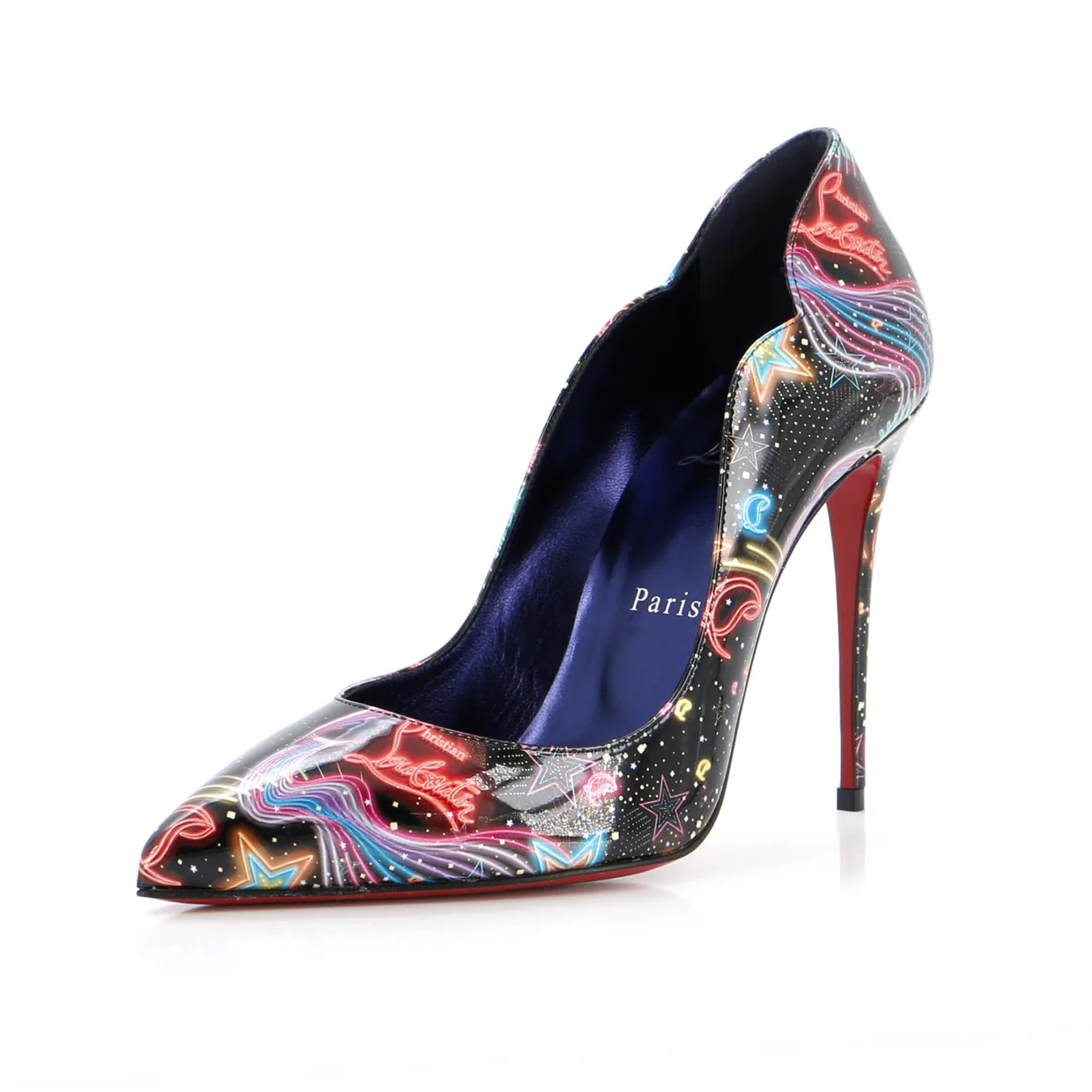 Women's Hot Chick Pumps Printed Patent 100 - Deep Luxury