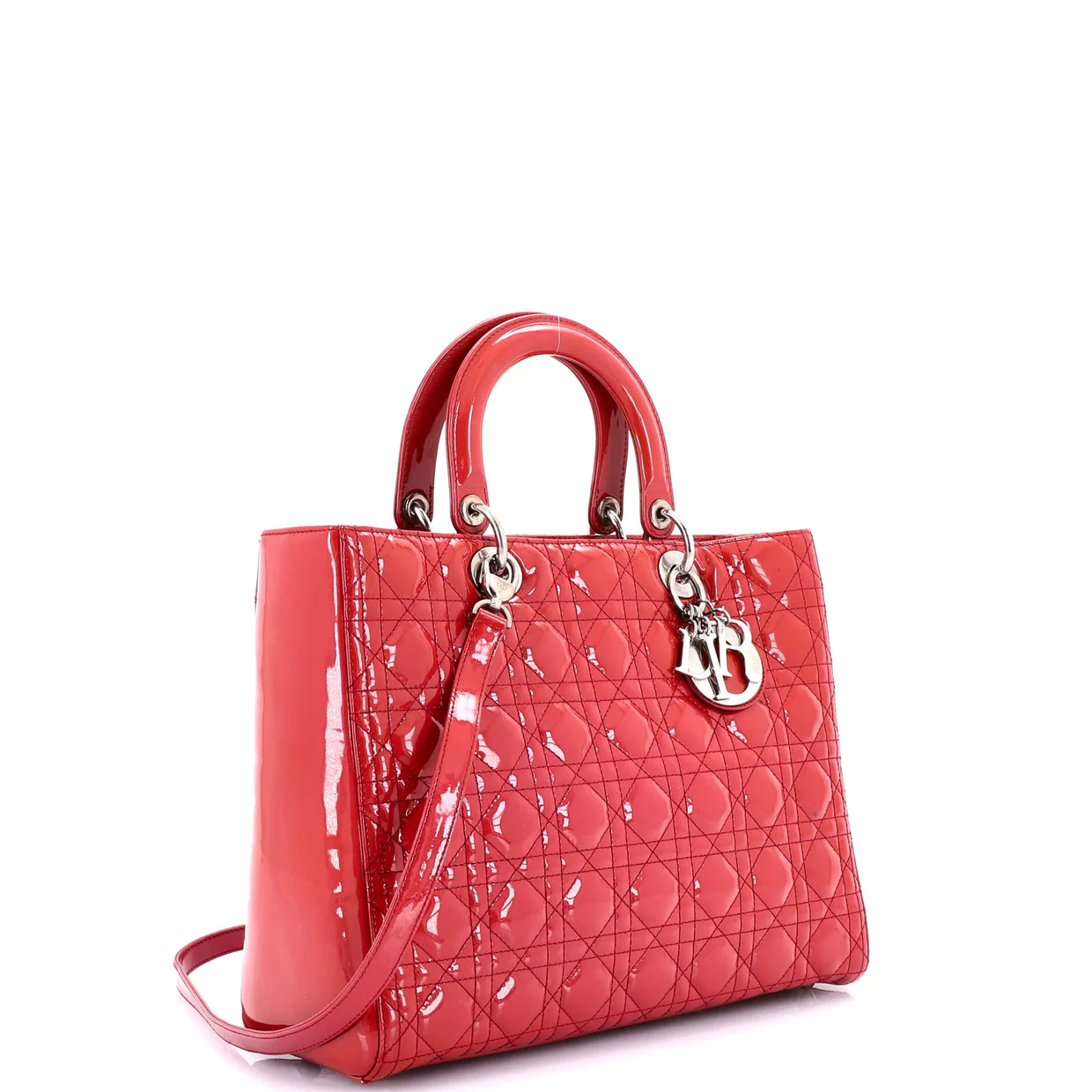 Lady Dior Bag Cannage Quilt Patent Large - Deep Luxury