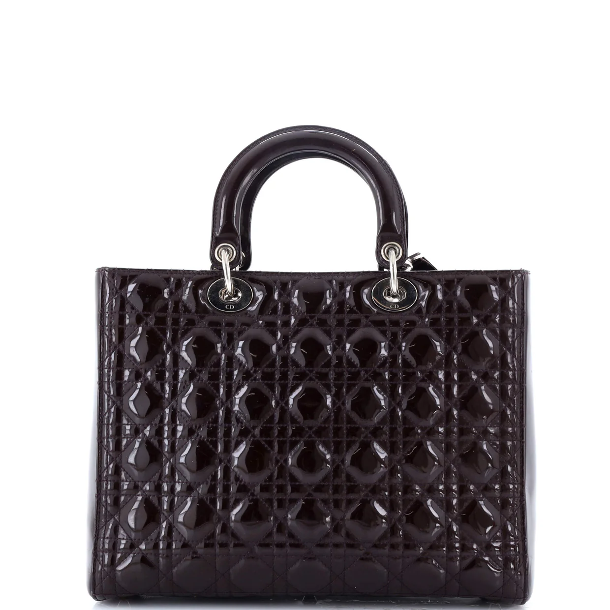 Lady Dior Bag Cannage Quilt Patent Large - Deep Luxury