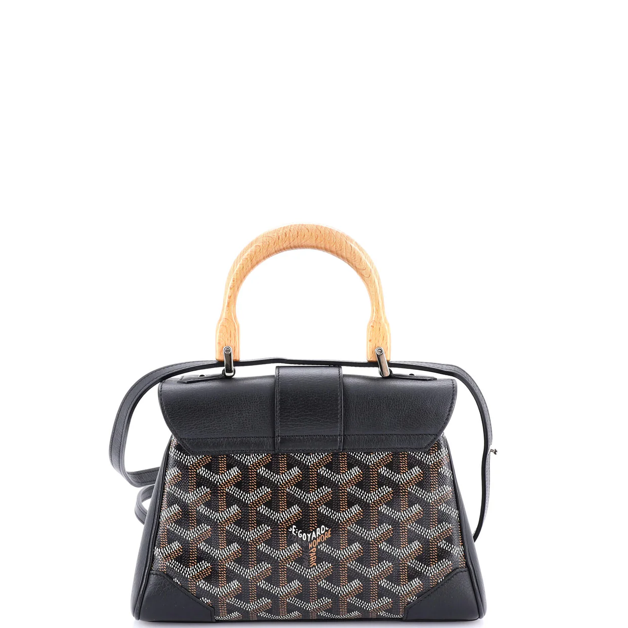 Saigon Top Handle Bag Coated Canvas with Leather Mini - Deep Luxury