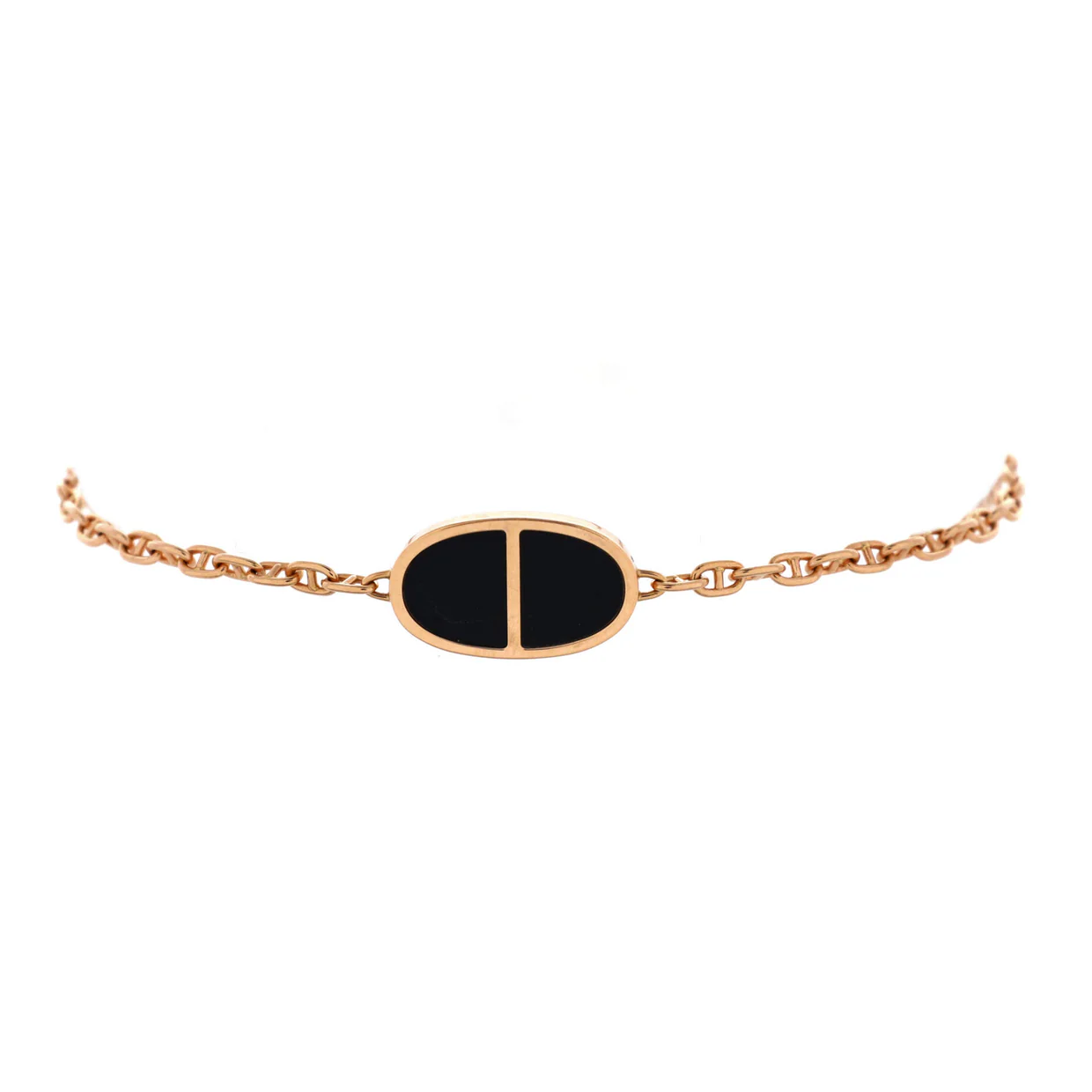 Chaine d'Ancre Verso Bracelet 18K Rose Gold with Ceramic - Deep Luxury
