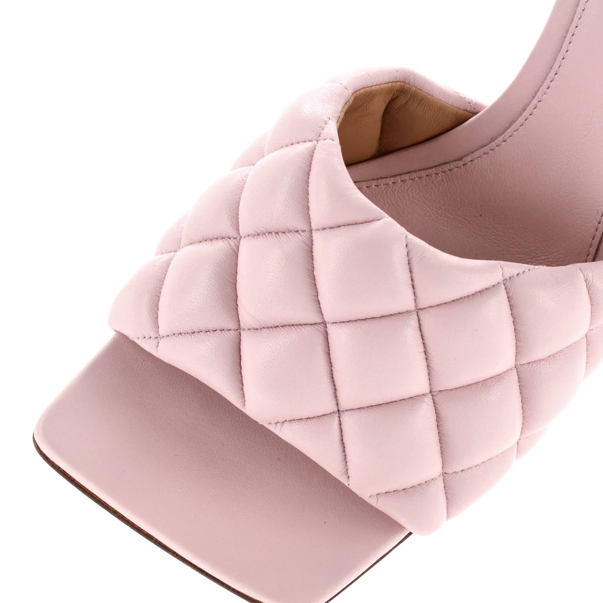 Women's The Padded Heeled Sandals Quilted Leather - Deep Luxury