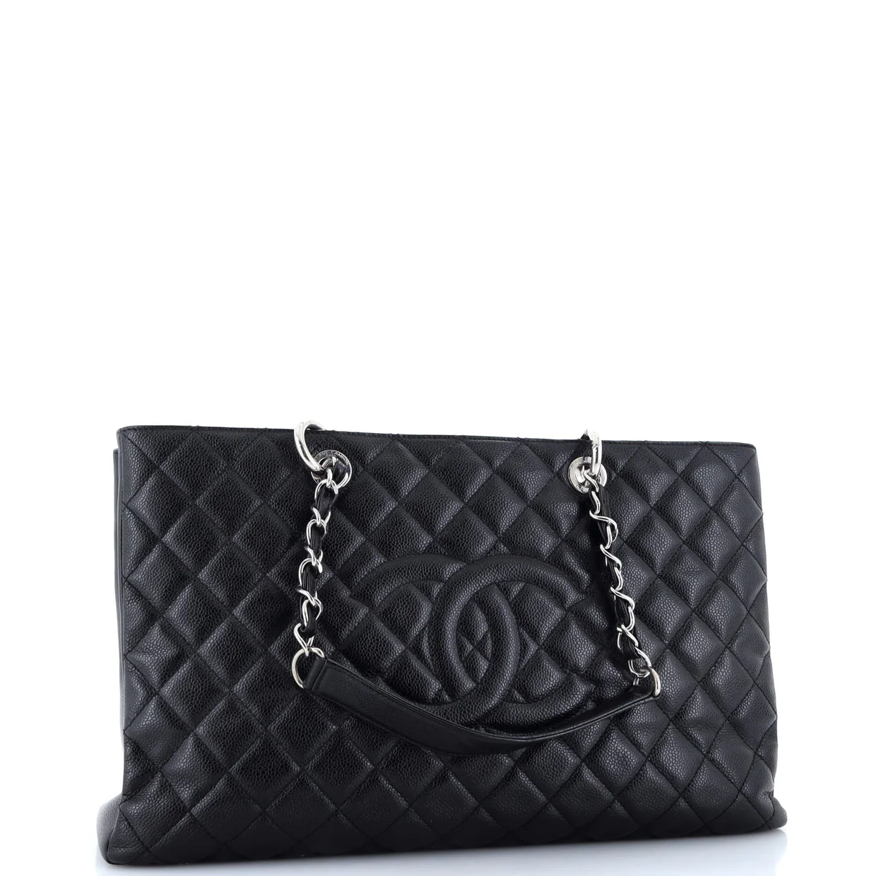 Grand Shopping Tote Quilted Caviar XL - Deep Luxury