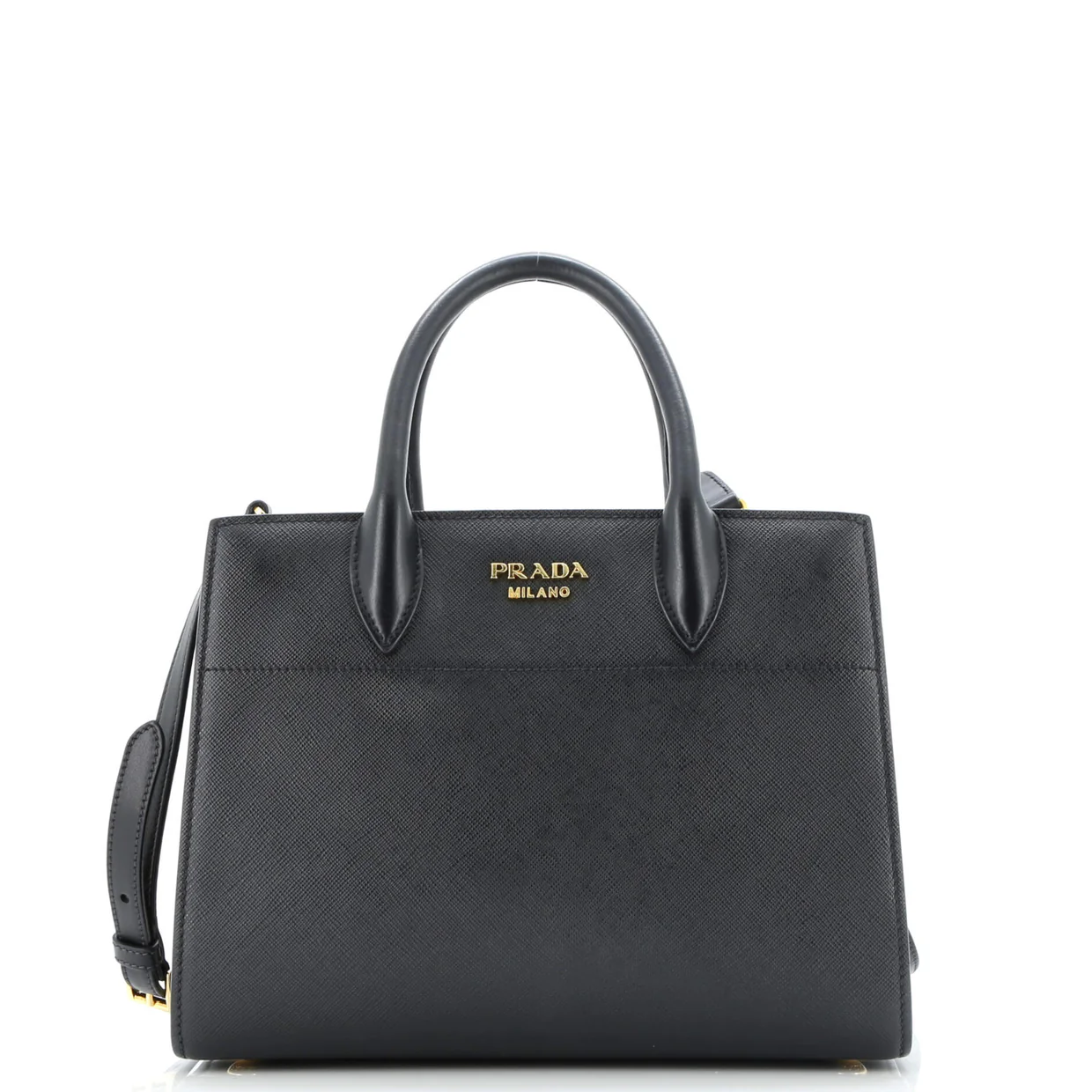Bibliotheque Tote Saffiano with City Calf Small - Deep Luxury