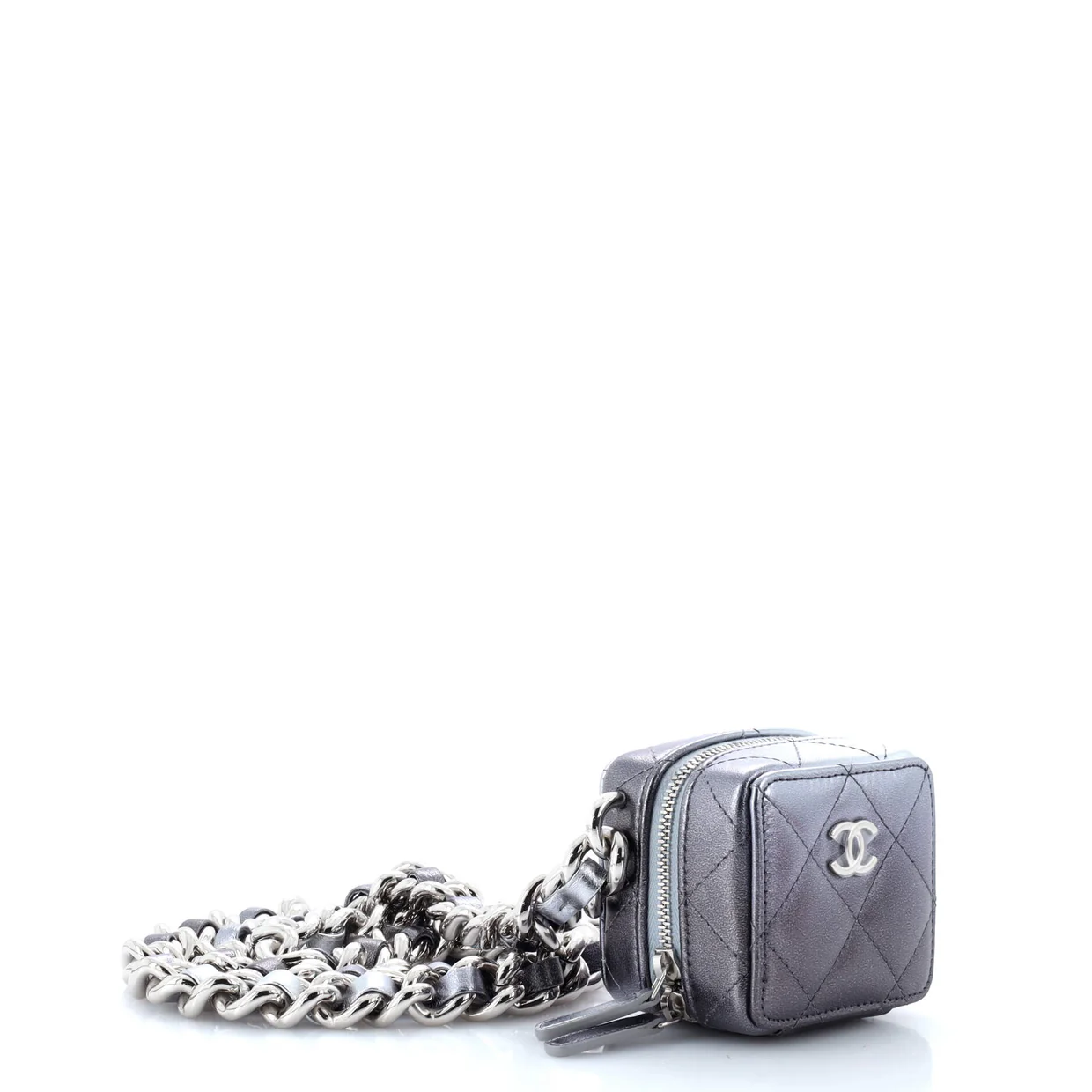 Like A Wallet Clutch With Chain Quilted Gradient Metallic Lambskin Mini - Deep Luxury