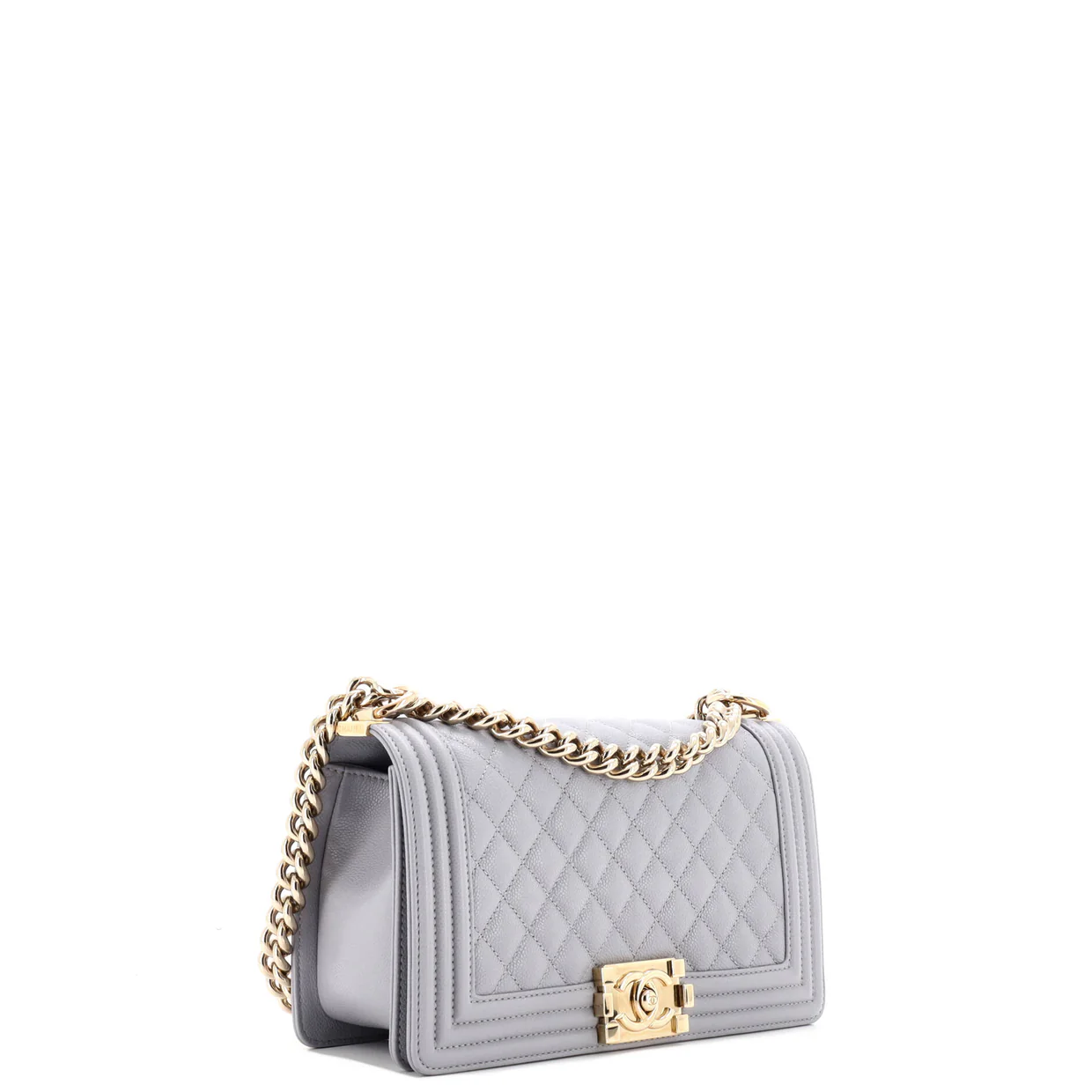 Boy Flap Bag Quilted Caviar New Medium - Deep Luxury