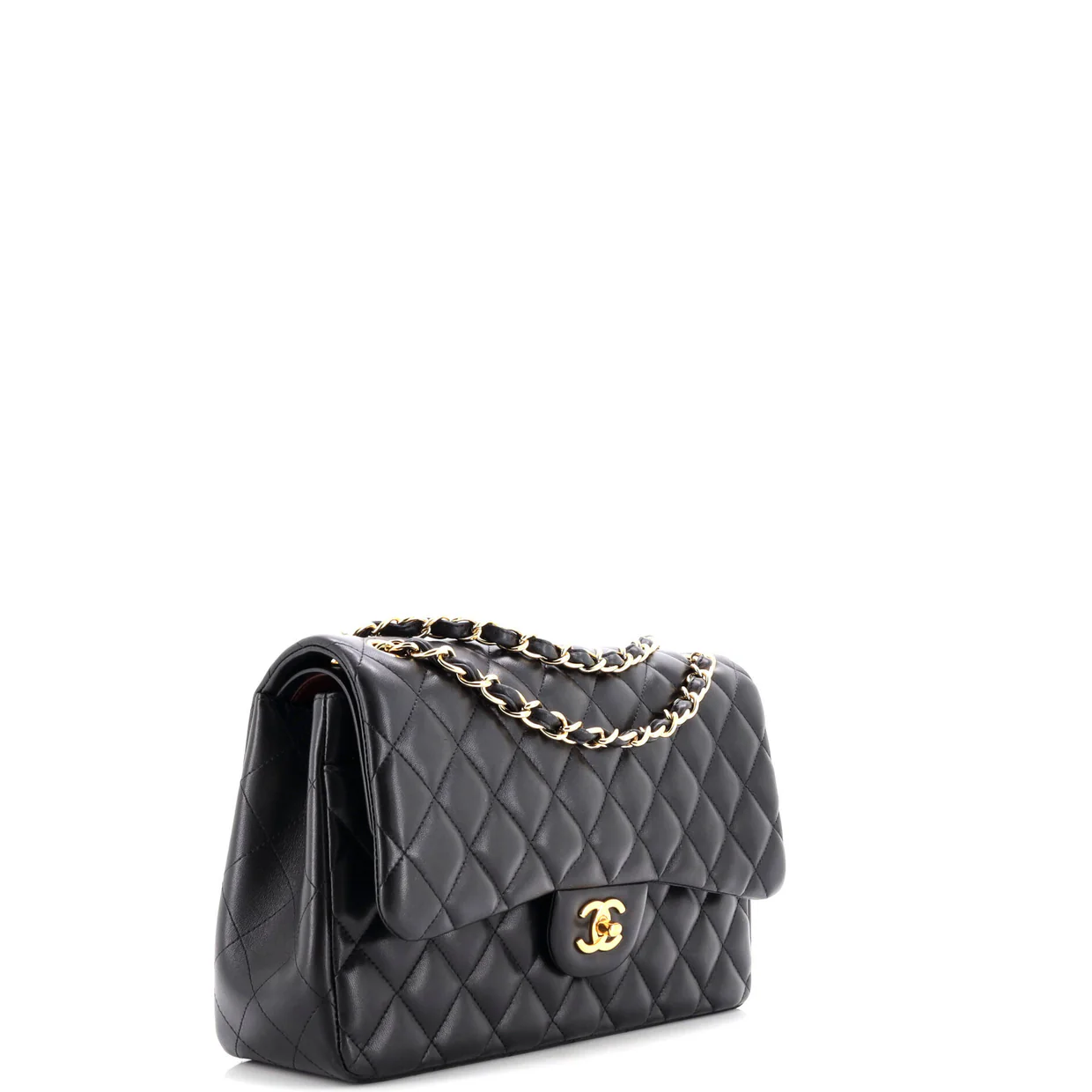 Classic Double Flap Bag Quilted Lambskin Jumbo - Deep Luxury