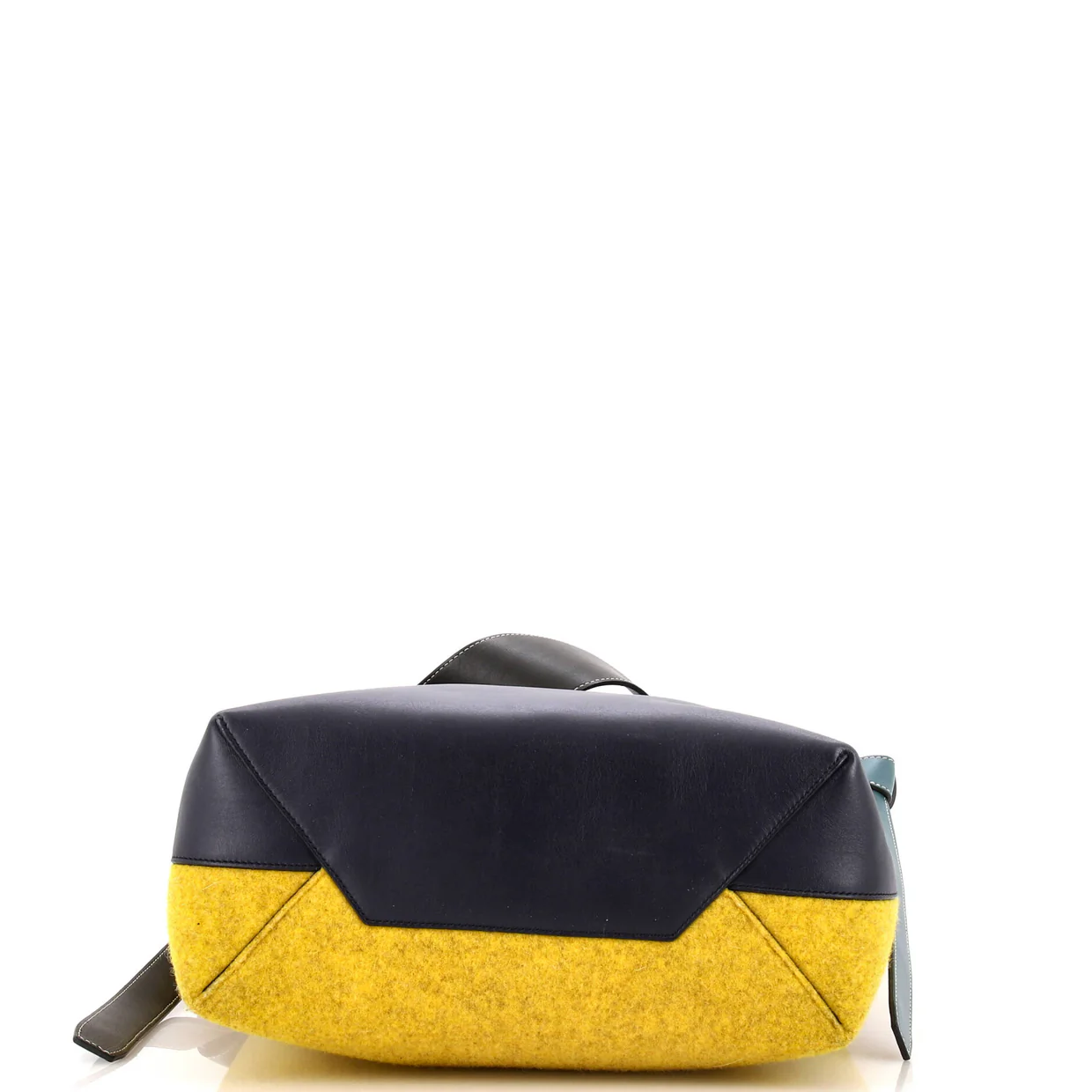 Twisted Cabas Tote Leather and Felt Small - Deep Luxury