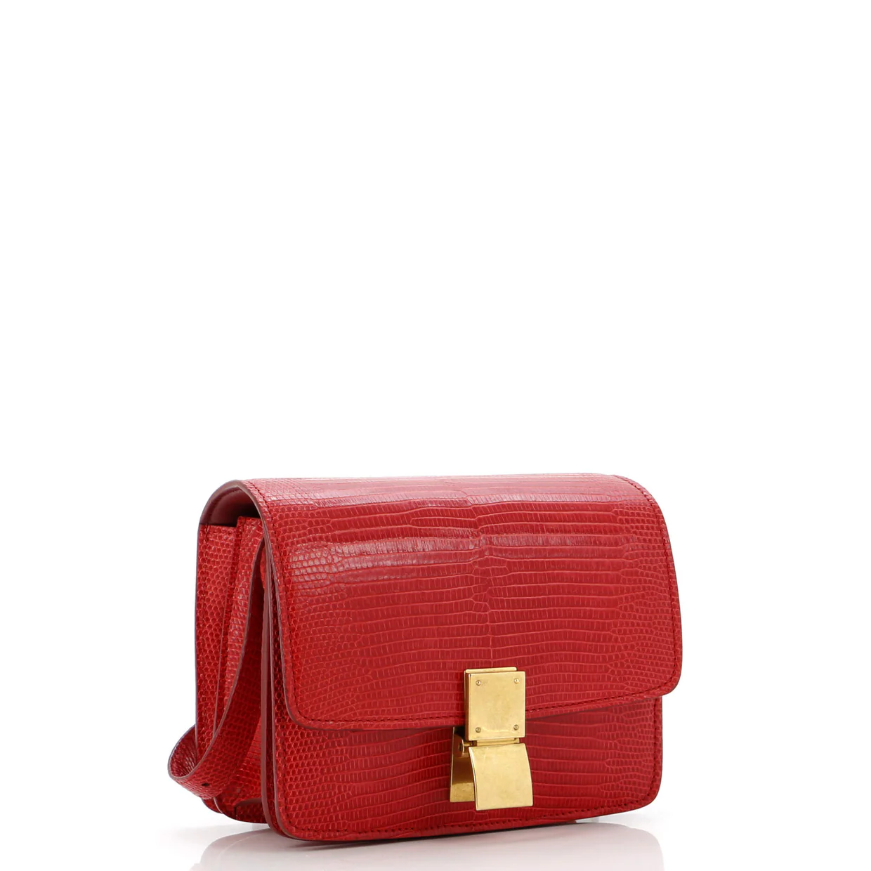 Classic Box Bag Lizard Small - Deep Luxury