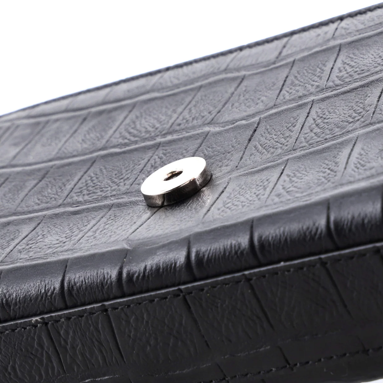 Classic Monogram Tassel Crossbody Bag Crocodile Embossed Leather Small - Deep Luxury