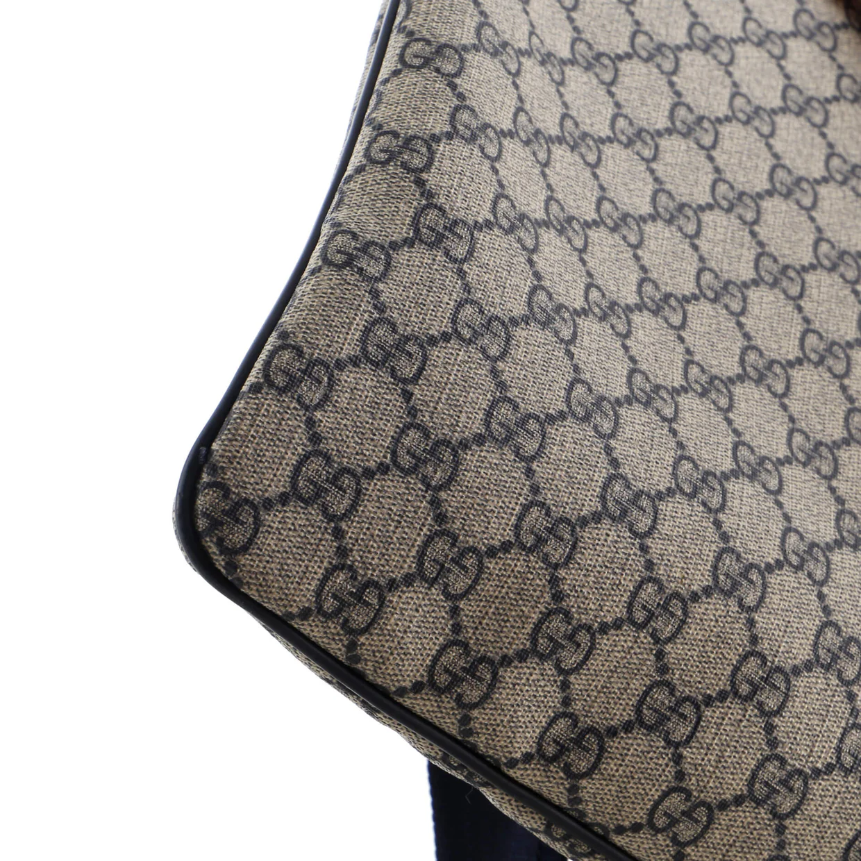 Zip Top Messenger Bag GG Coated Canvas Large - Deep Luxury