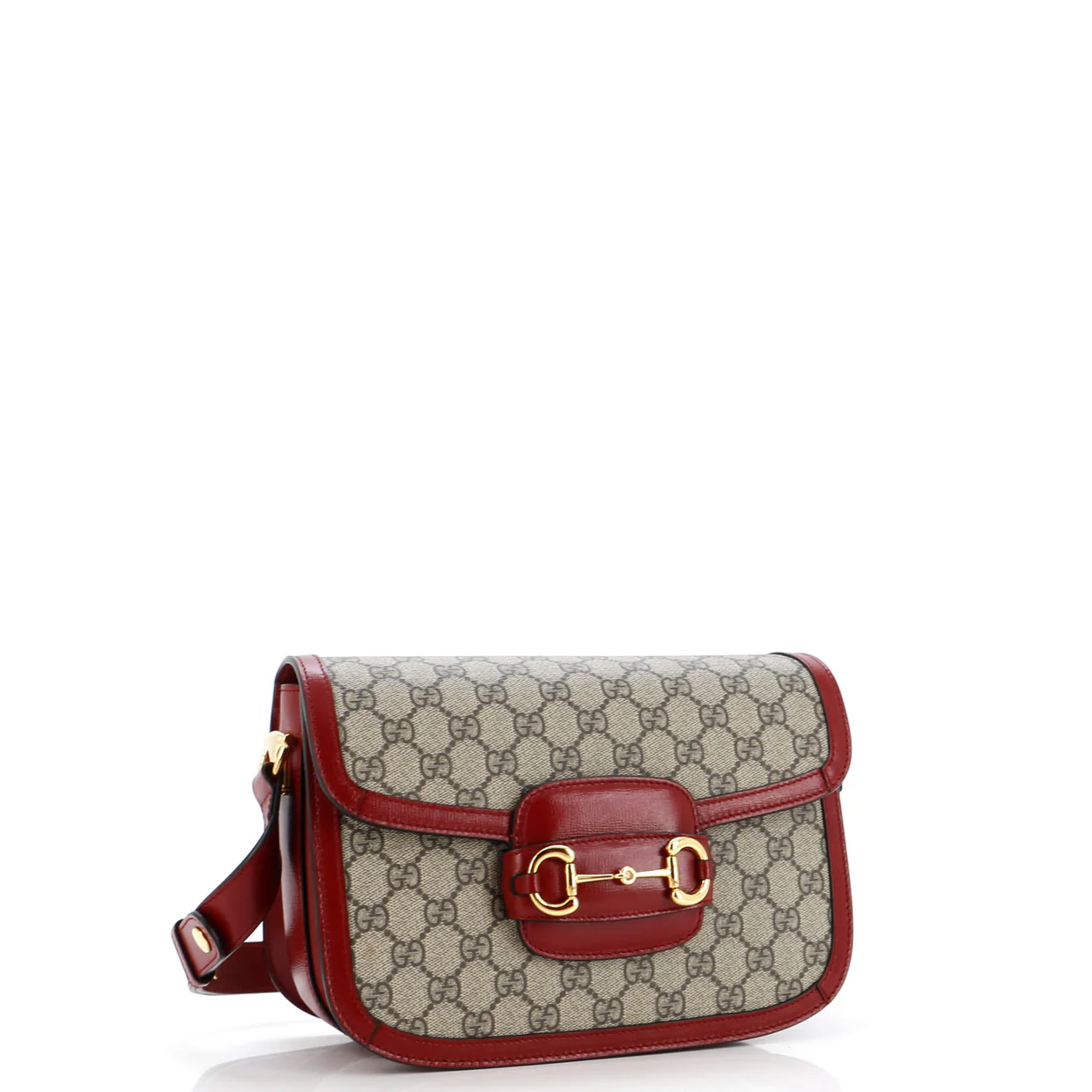 Horsebit 1955 Shoulder Bag GG Coated Canvas with Leather Small - Deep Luxury