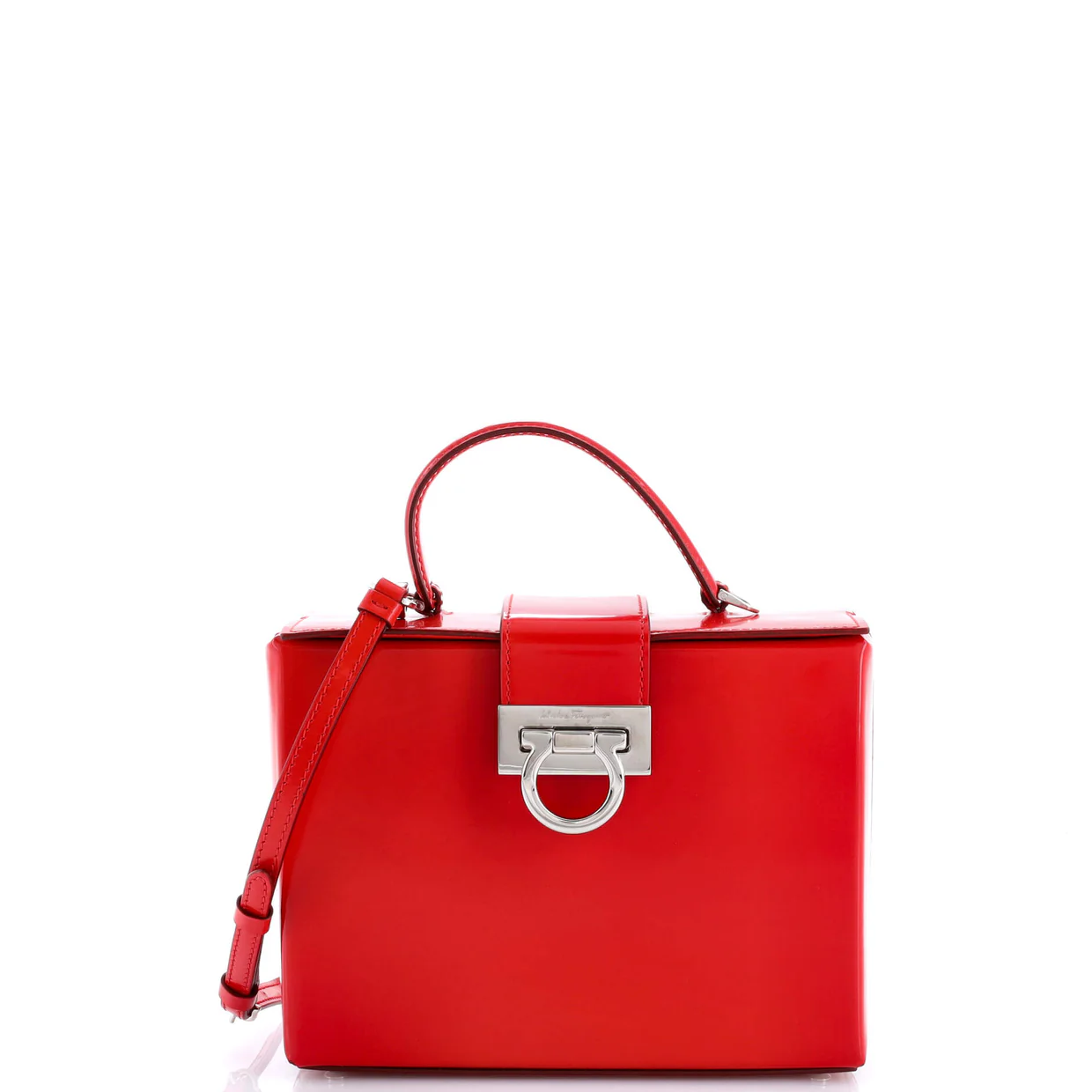 Trifolio Box Top Handle Bag Leather Mini - Deep Luxury