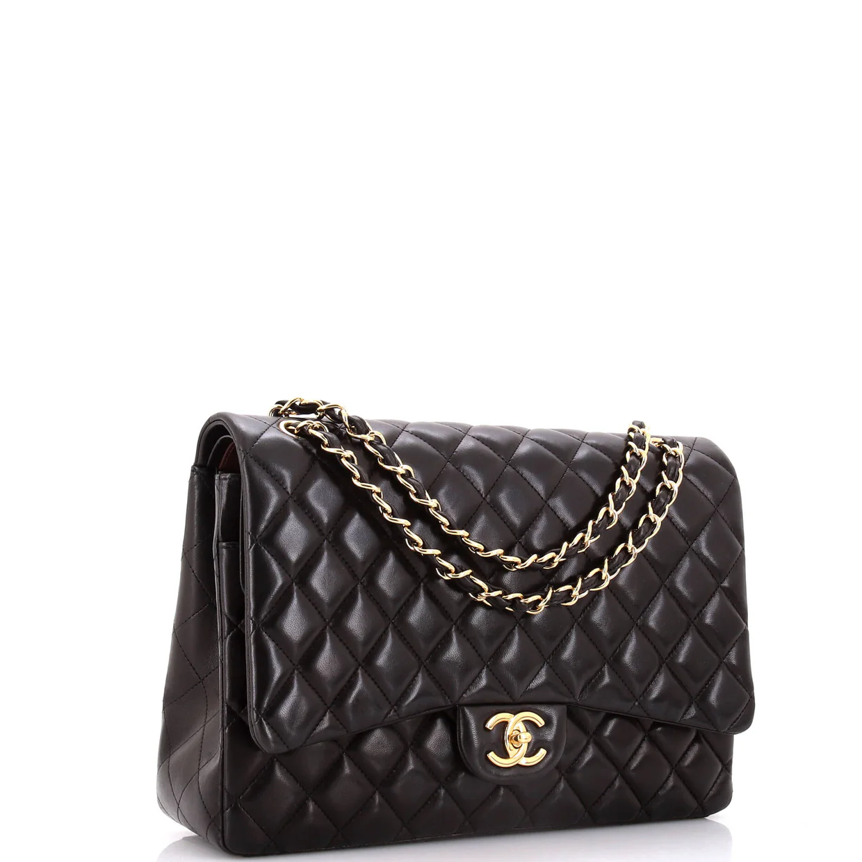 Classic Double Flap Bag Quilted Lambskin Maxi - Deep Luxury