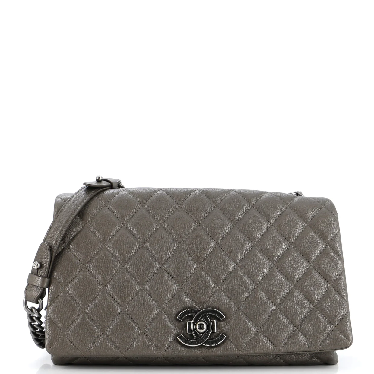 City Rock Flap Bag Quilted Goatskin Large - Deep Luxury